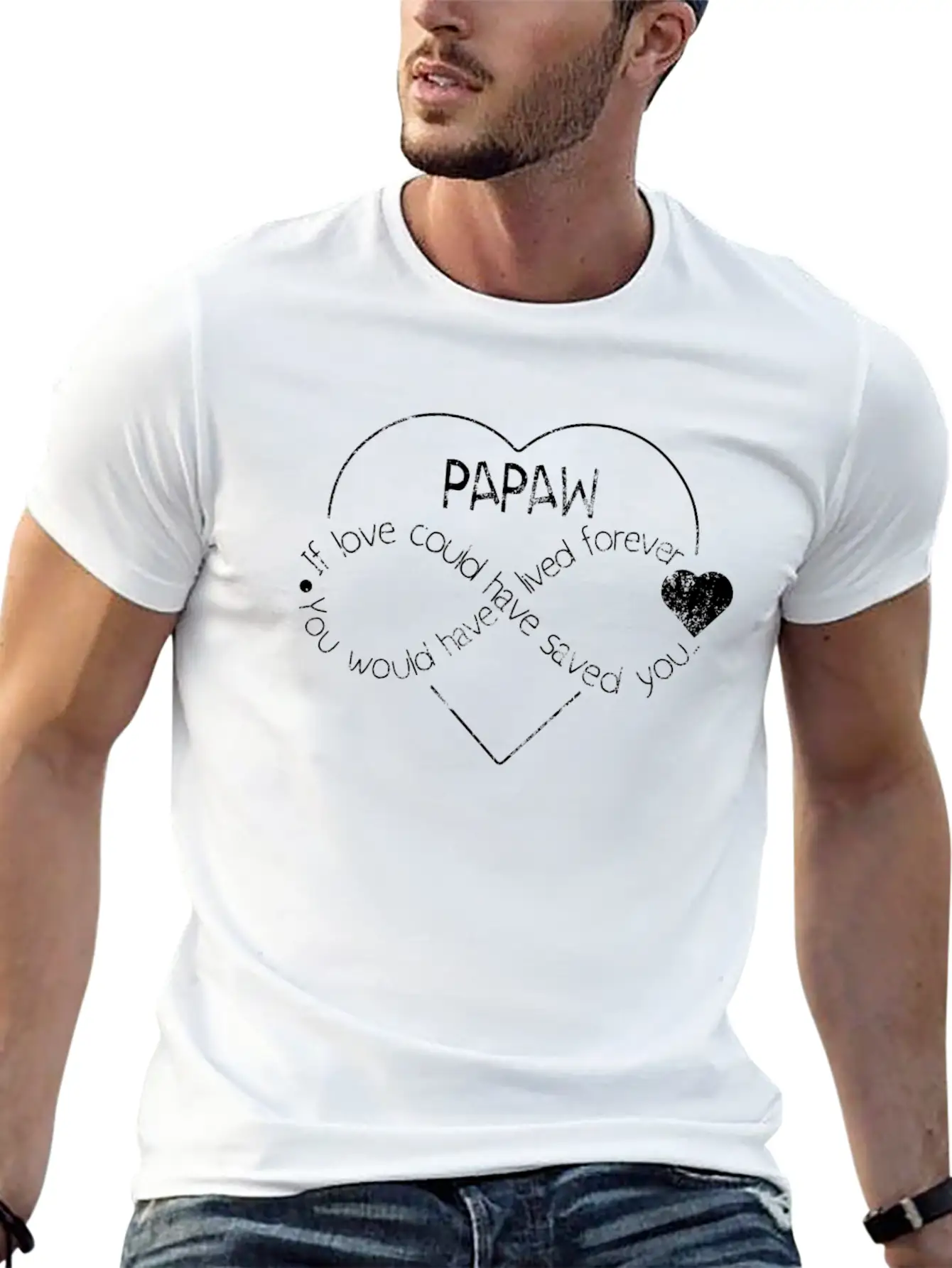 Papaw Personalized Sympathy Gift Shirt Stylish Everyday T-Shirt – Unisex Basic Cotton Tee