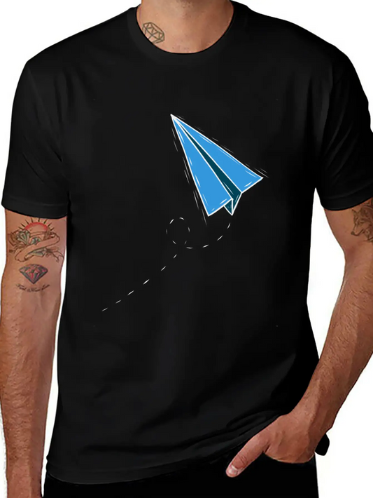 Paper Plane Paper Folding Master Simple Plane Unisex Short Sleeve Soft Cotton T-Shirt – Casual Everyday Wear