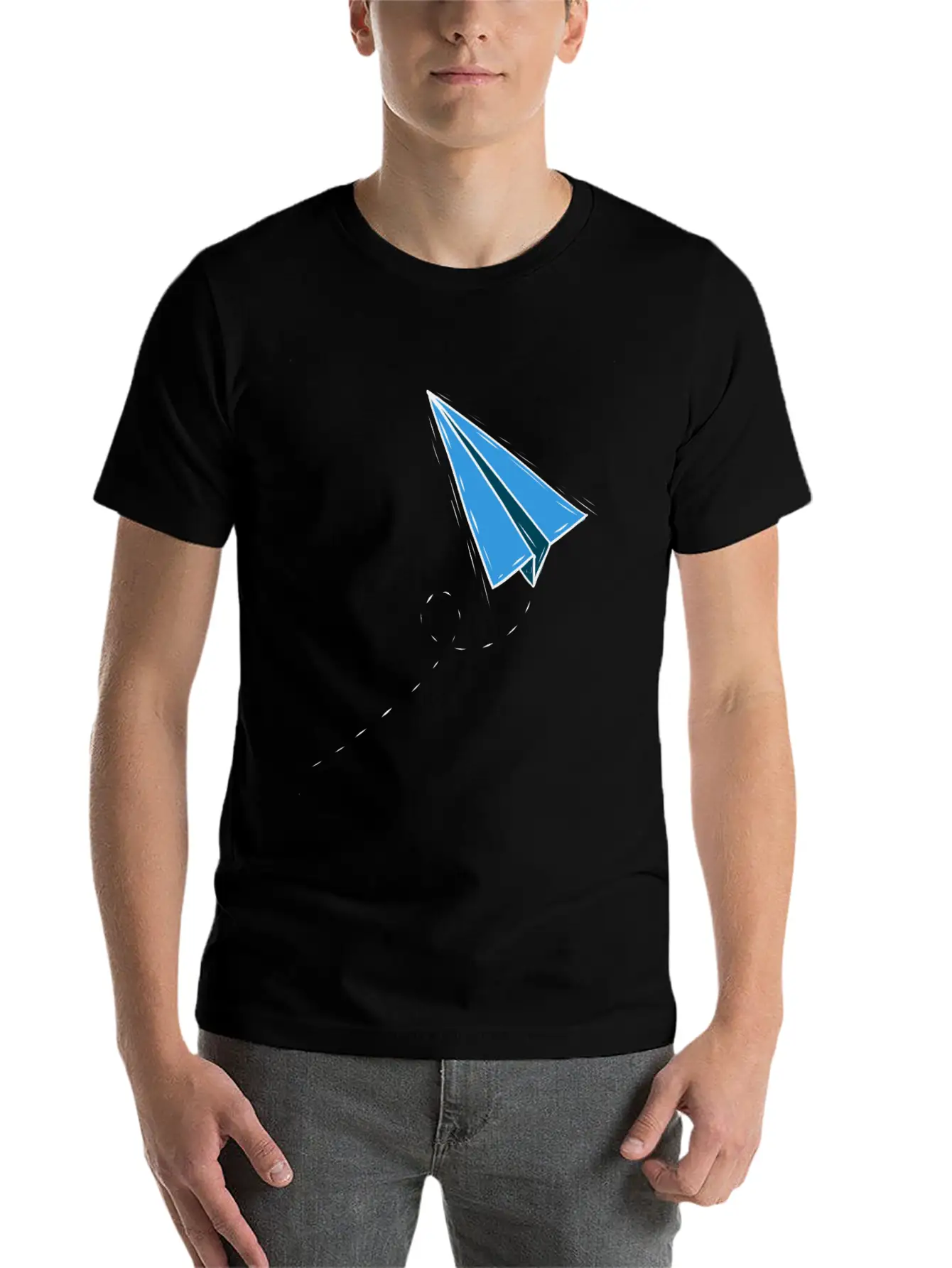 Paper Plane Paper Folding Master Simple Plane Unisex Short Sleeve Soft Cotton T-Shirt – Casual Everyday Wear
