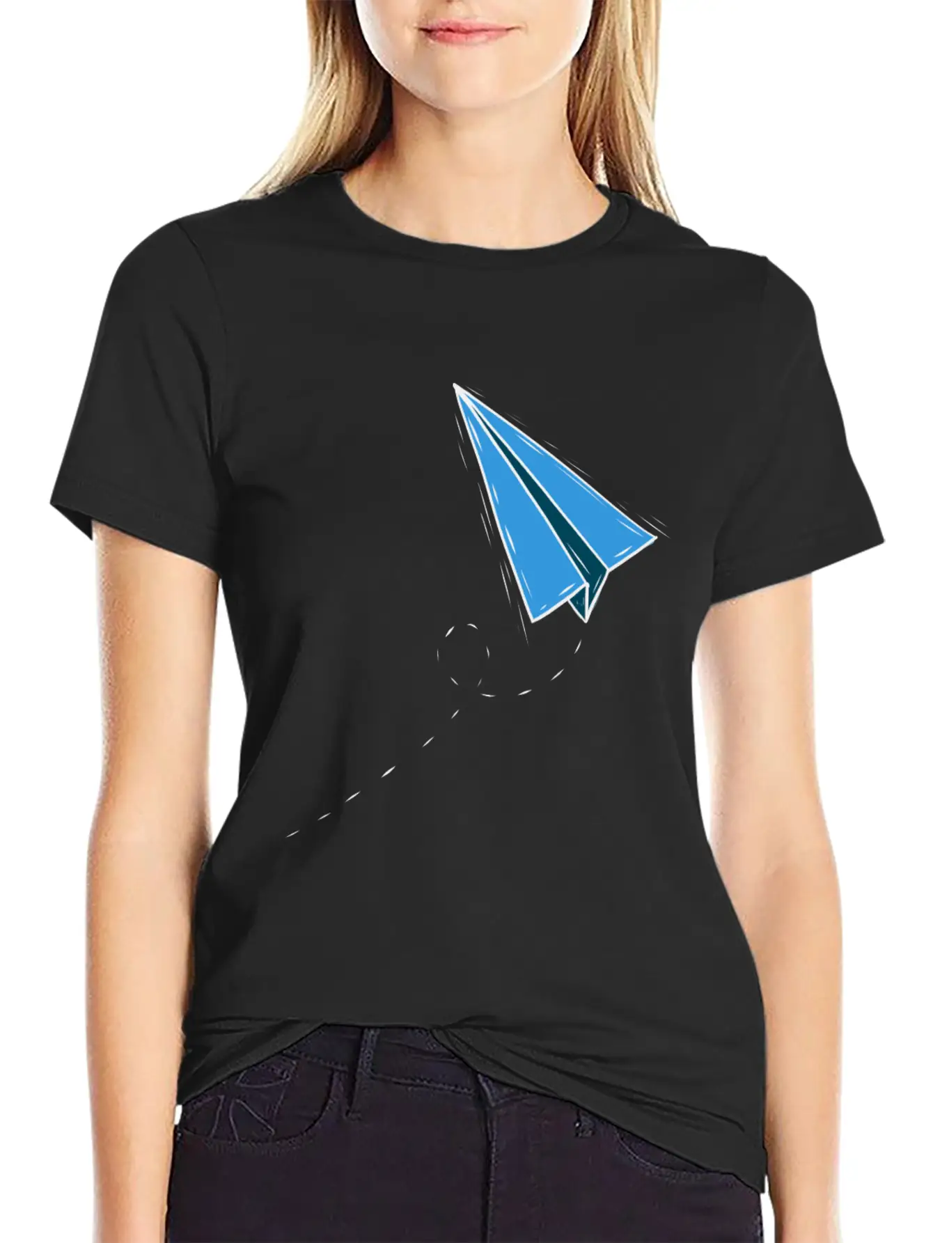 Paper Plane Paper Folding Master Simple Plane Unisex Short Sleeve Soft Cotton T-Shirt – Casual Everyday Wear