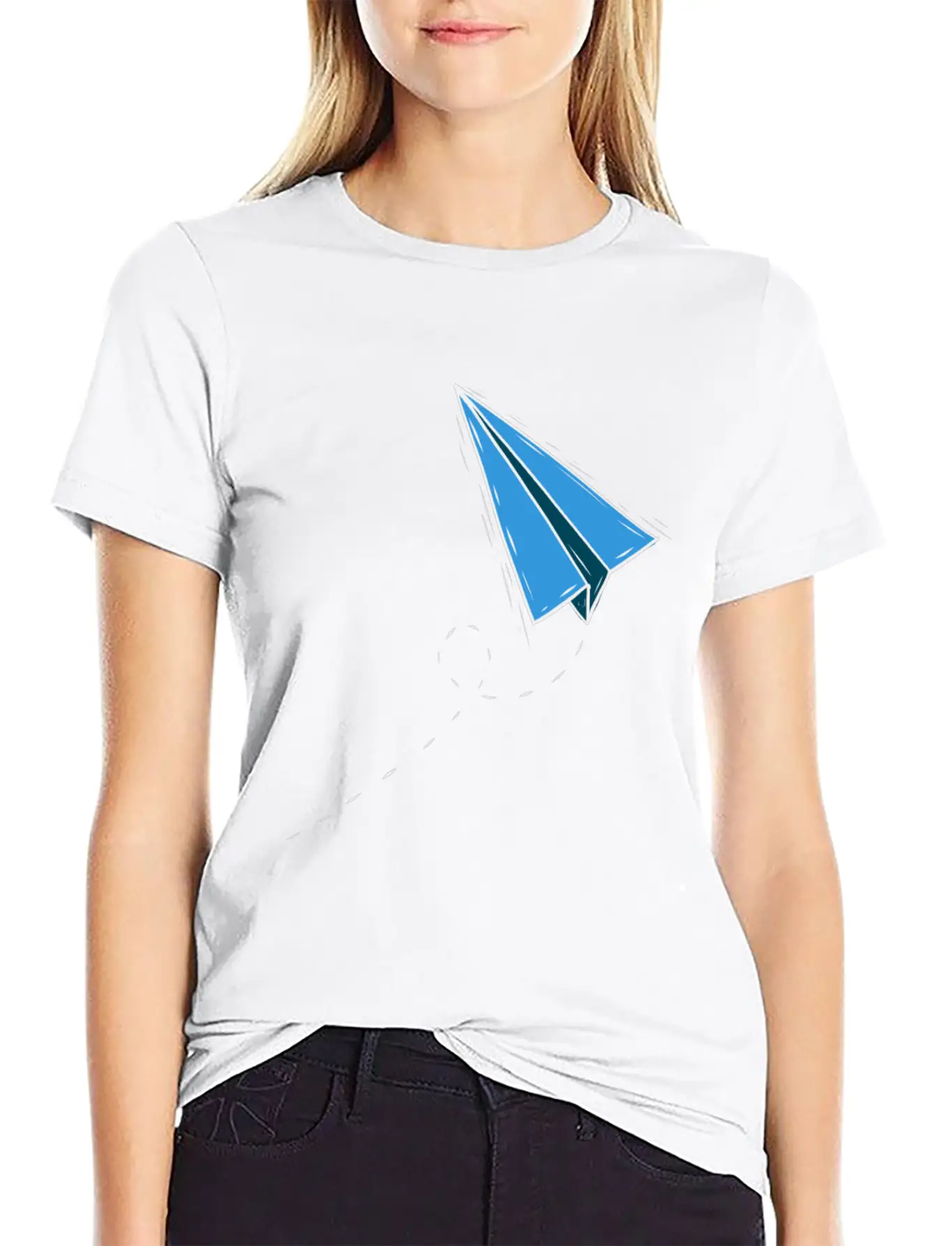 Paper Plane Paper Folding Master Simple Plane Unisex Short Sleeve Soft Cotton T-Shirt – Casual Everyday Wear