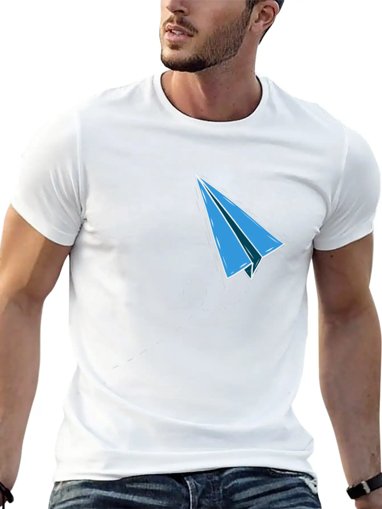 Paper Plane Paper Folding Master Simple Plane Unisex Short Sleeve Soft Cotton T-Shirt – Casual Everyday Wear