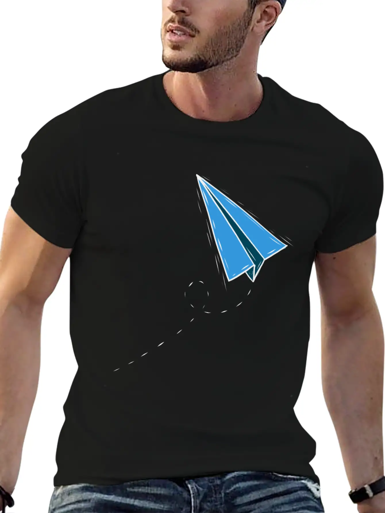 Paper Plane Paper Folding Master Simple Plane Unisex Short Sleeve Soft Cotton T-Shirt – Casual Everyday Wear