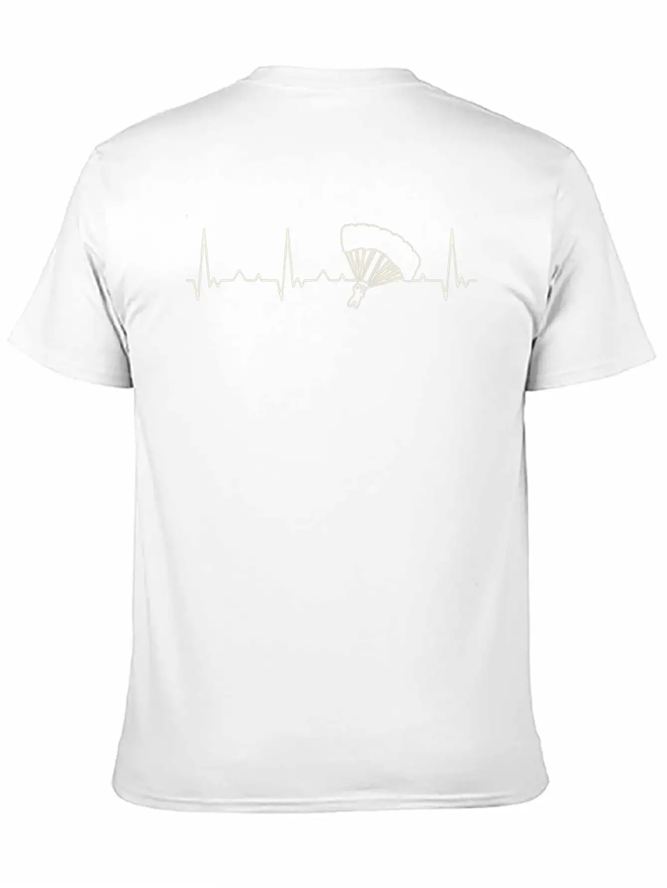 Parachute Jump. Heart. Love. EKG. Pulse. Beat. Stylish Everyday T-Shirt – Unisex Basic Cotton Tee