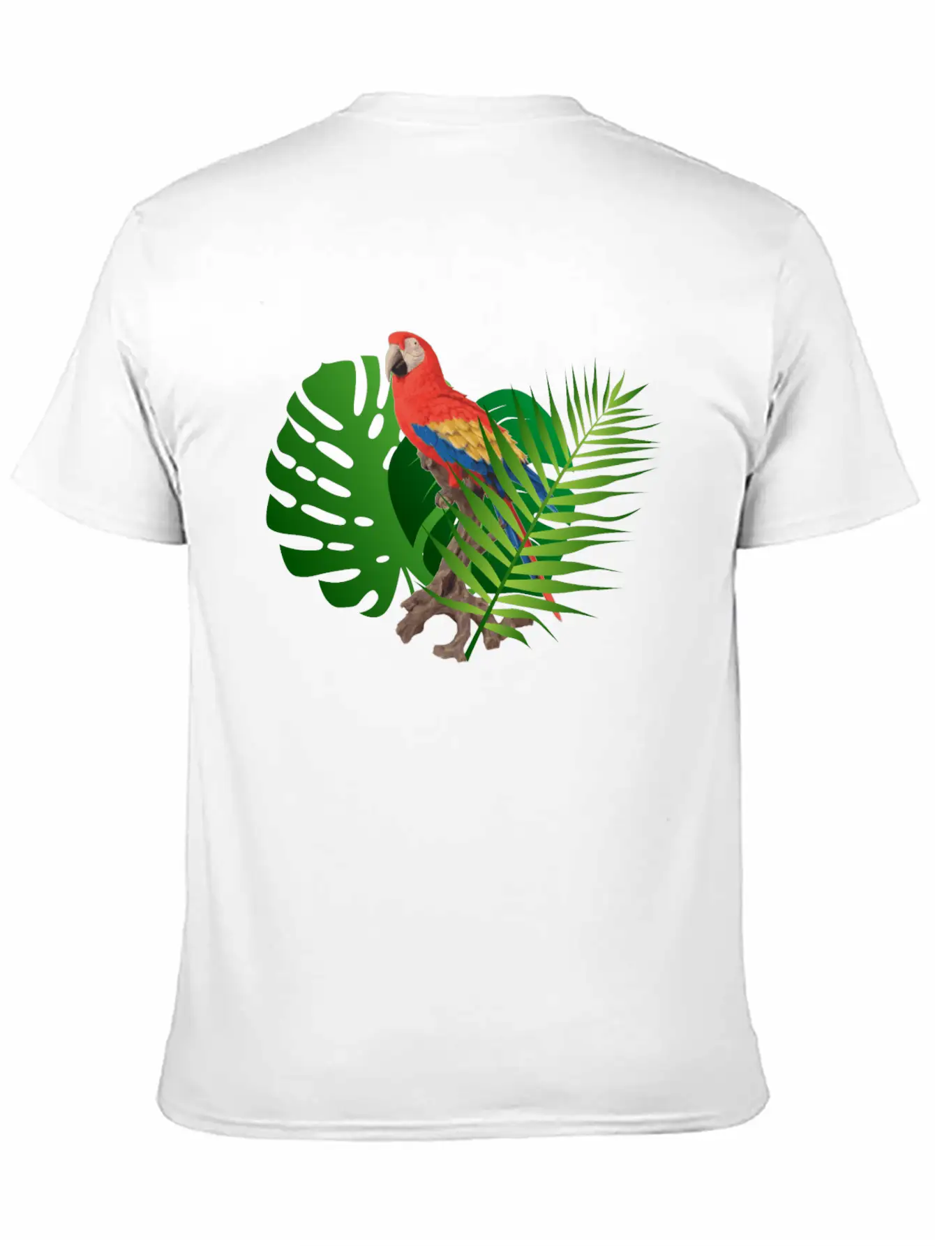 Parrot In The Jungle Unisex Short Sleeve Soft Cotton T-Shirt – Casual Everyday Wear