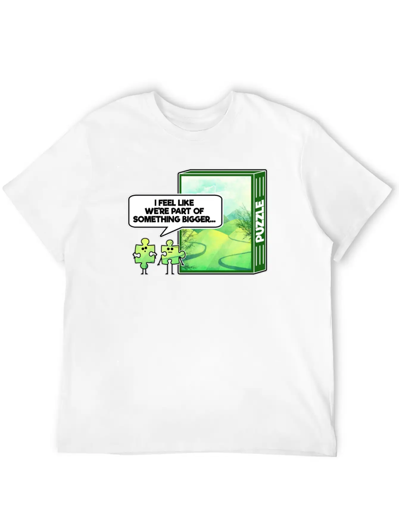 Part Of Something Bigger Puzzle Graphic Stylish Everyday T-Shirt – Unisex Basic Cotton Tee