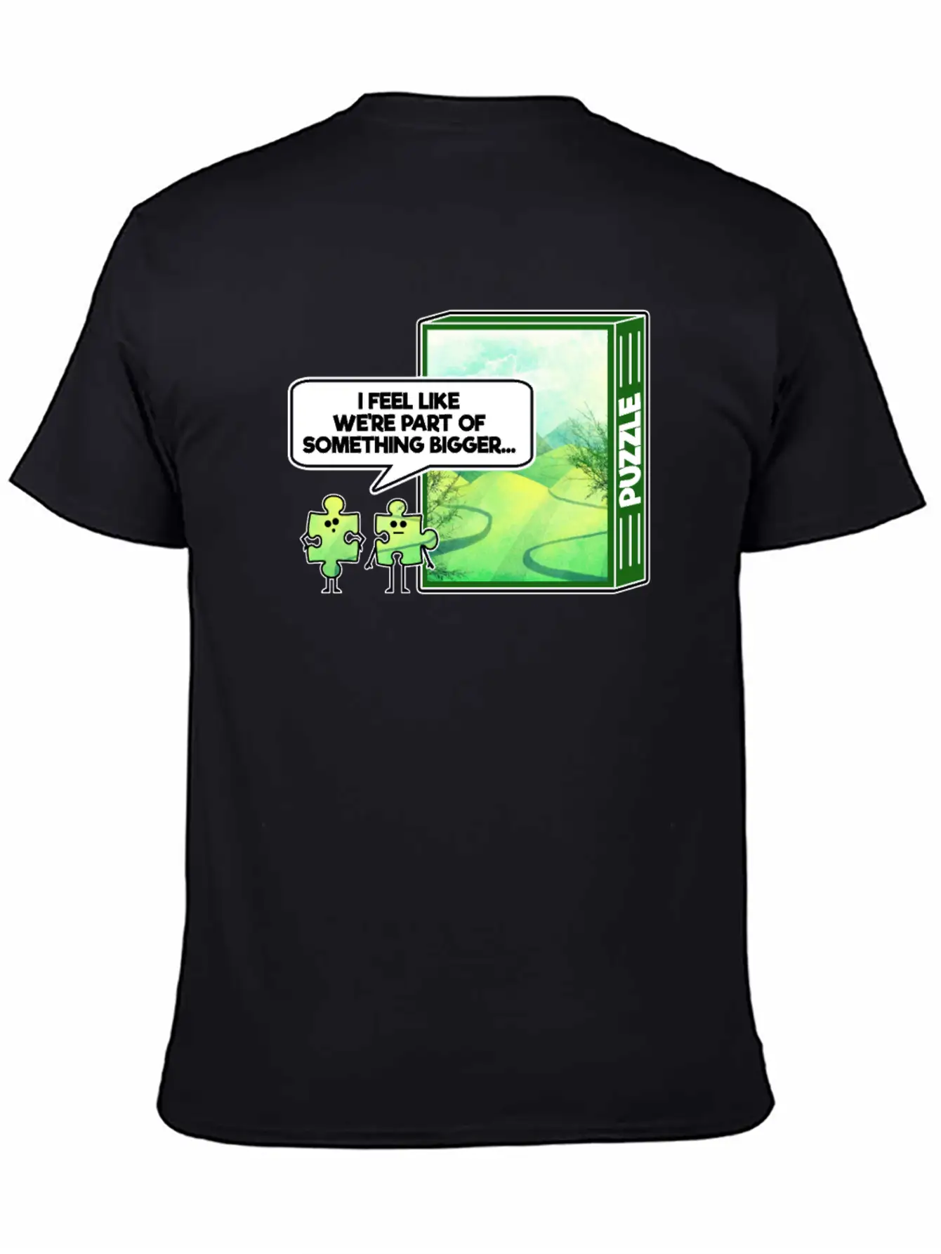 Part Of Something Bigger Puzzle Graphic Stylish Everyday T-Shirt – Unisex Basic Cotton Tee