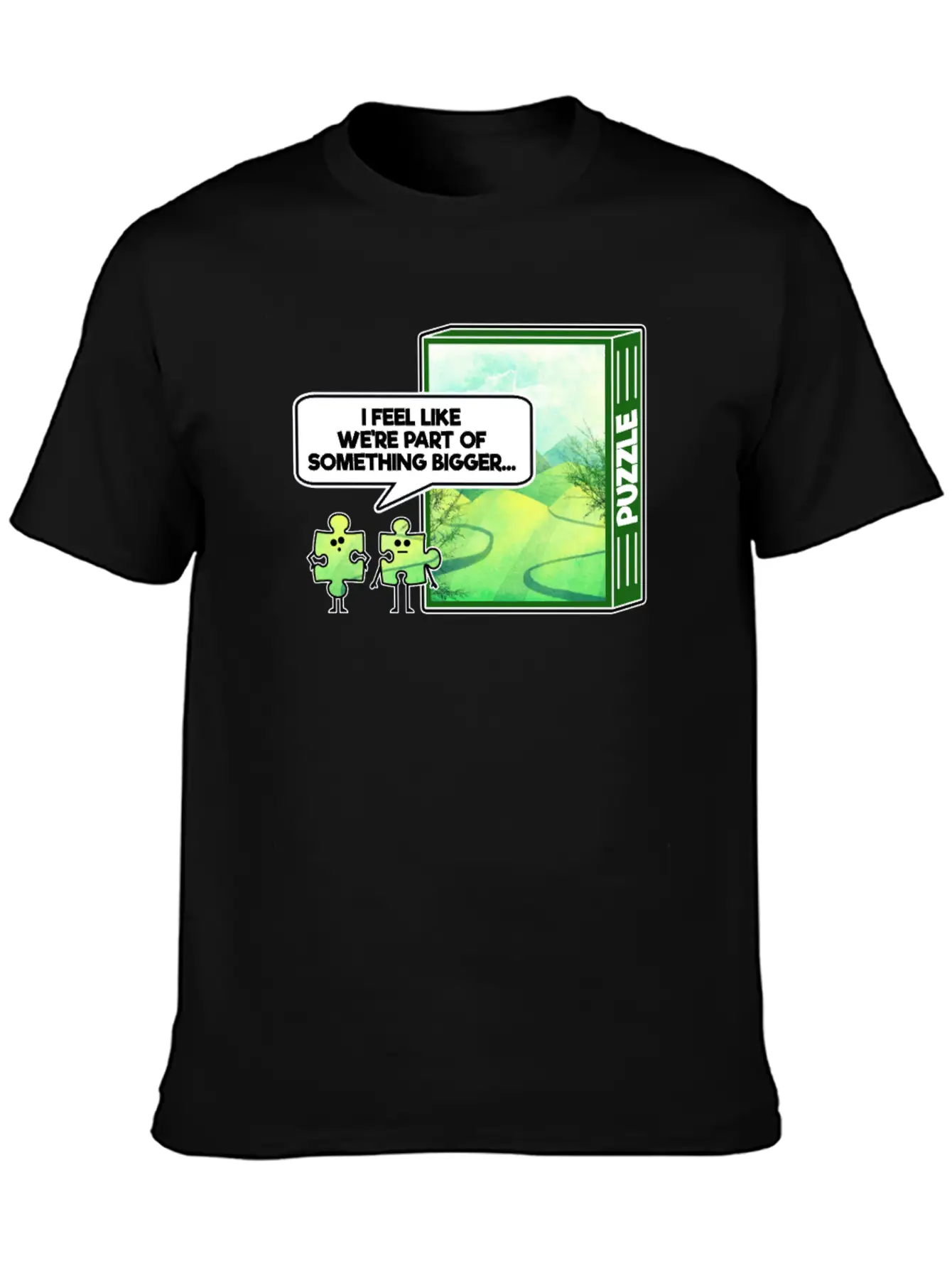 Part Of Something Bigger Puzzle Graphic Stylish Everyday T-Shirt – Unisex Basic Cotton Tee