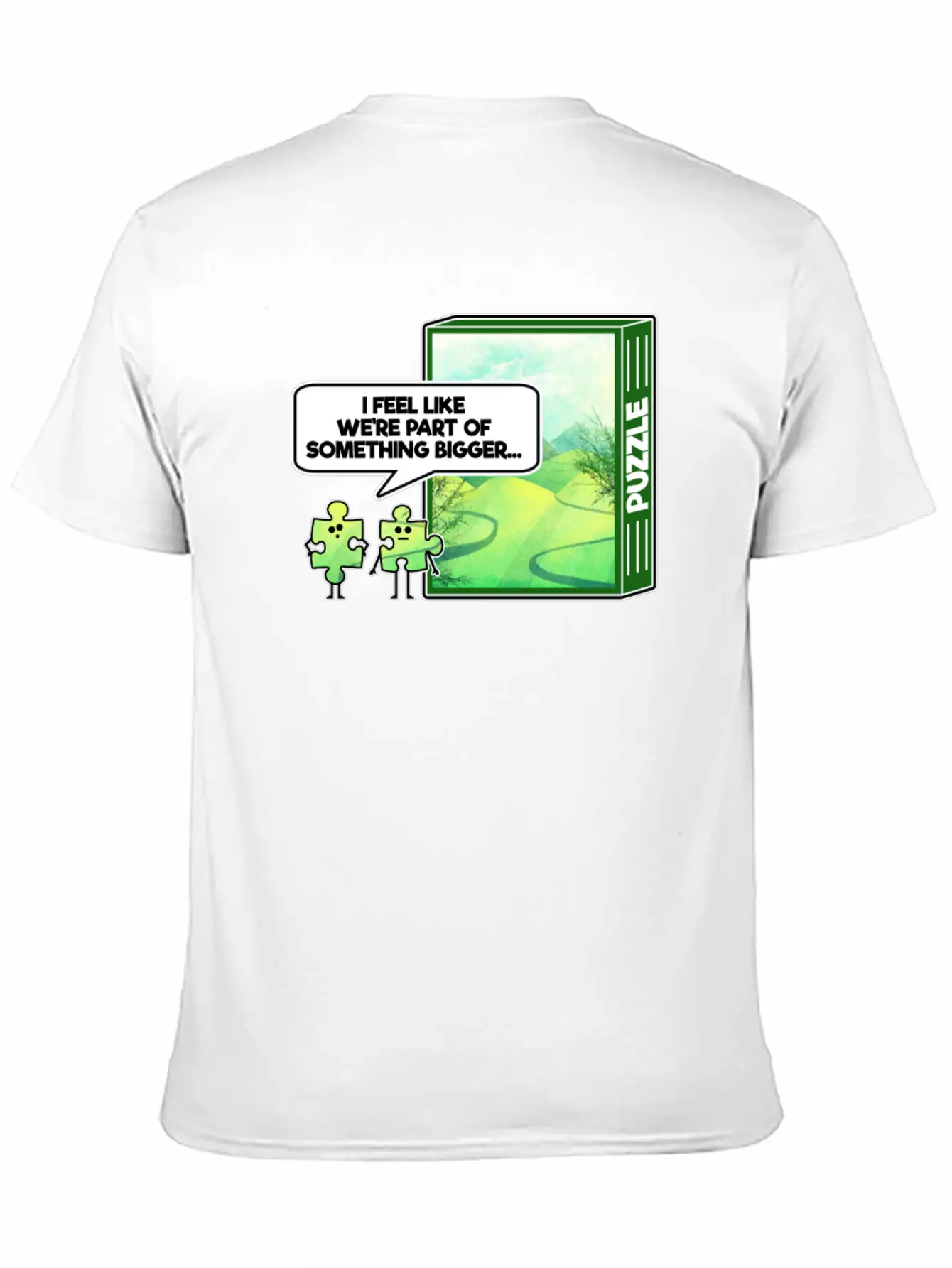 Part Of Something Bigger Puzzle Graphic Stylish Everyday T-Shirt – Unisex Basic Cotton Tee