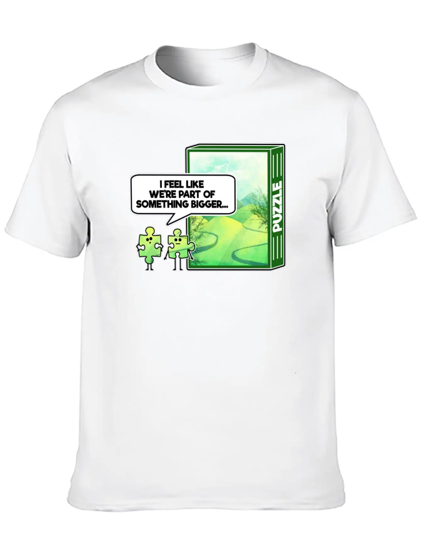 Part Of Something Bigger Puzzle Graphic Stylish Everyday T-Shirt – Unisex Basic Cotton Tee