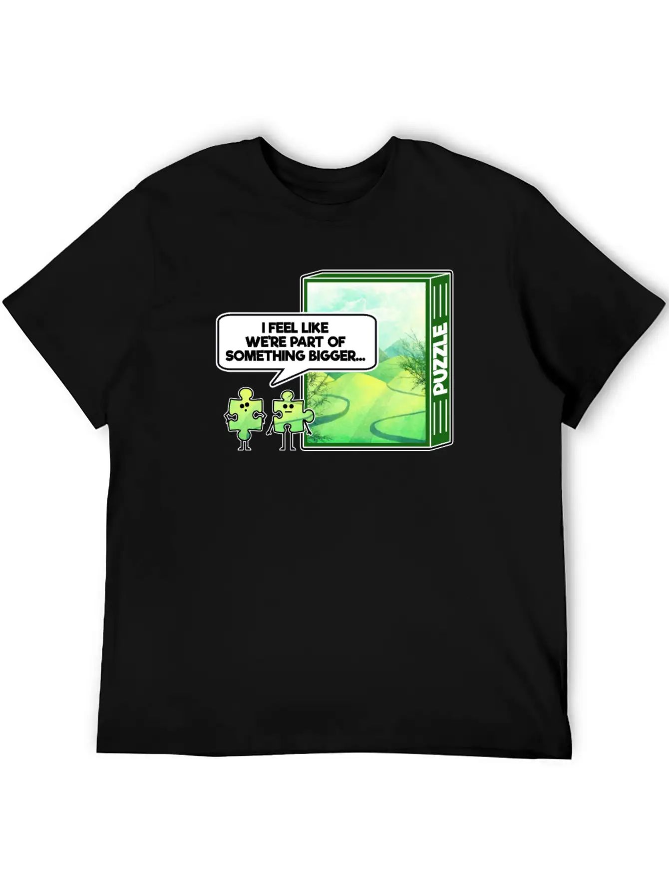 Part Of Something Bigger Puzzle Graphic Stylish Everyday T-Shirt – Unisex Basic Cotton Tee