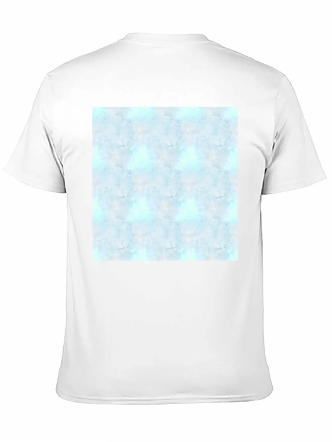 Pastel Blue Batik Pattern Timeless Short Sleeve Tee – Comfy And Minimalist Design