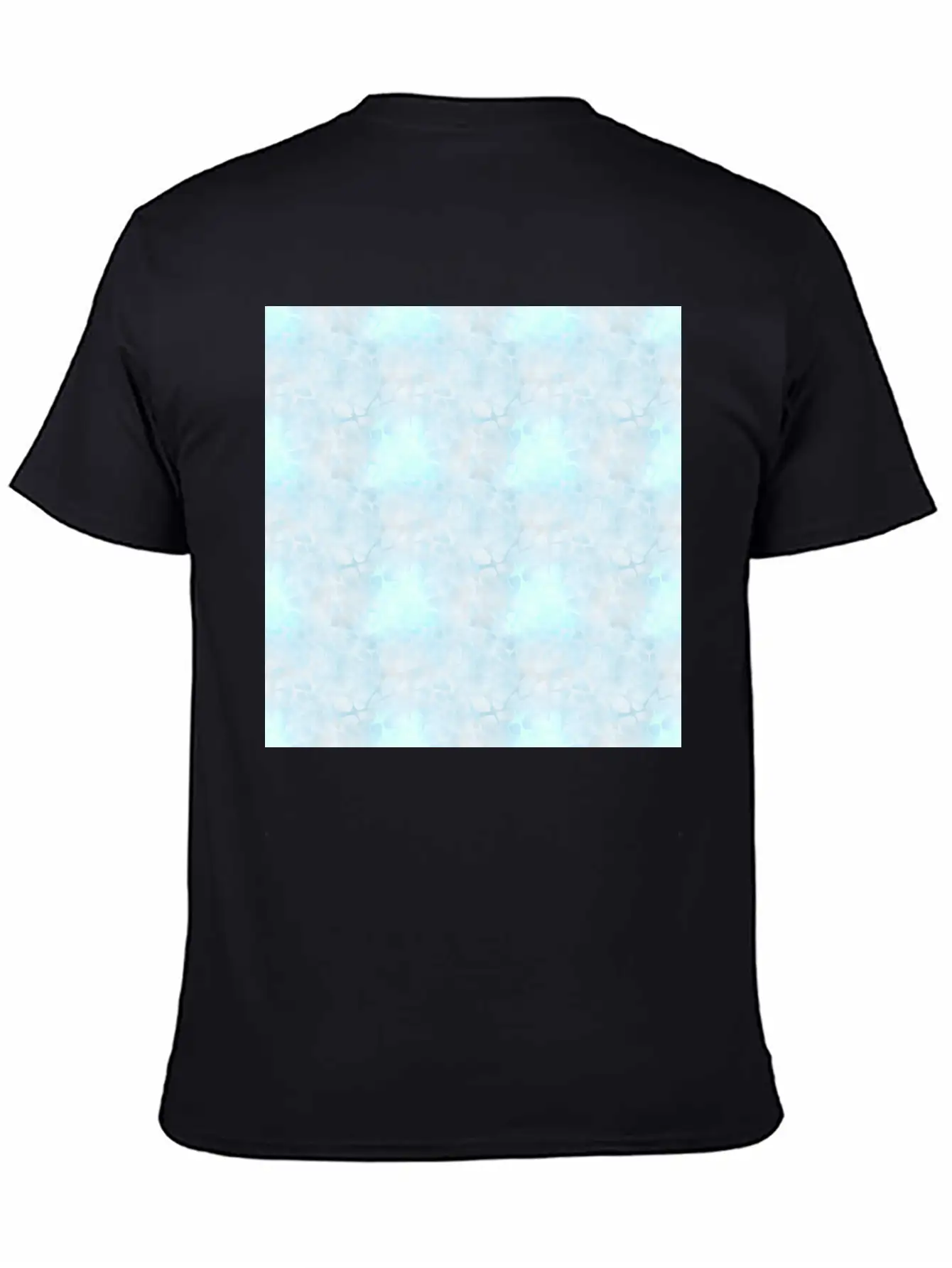 Pastel Blue Batik Pattern Timeless Short Sleeve Tee – Comfy And Minimalist Design