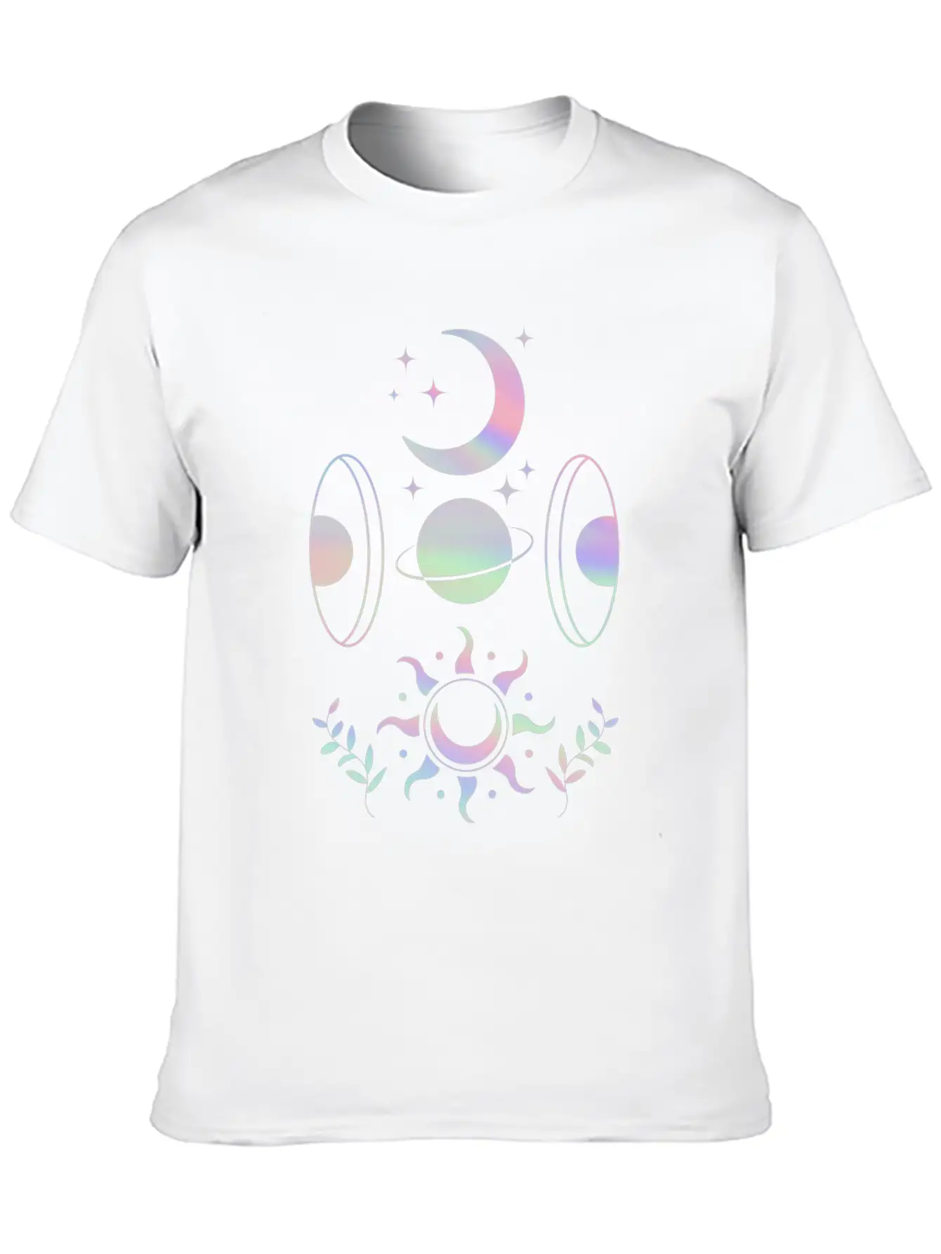 Pastel Goth Moon Spiritual Stars Timeless Short Sleeve Tee – Comfy And Minimalist Design