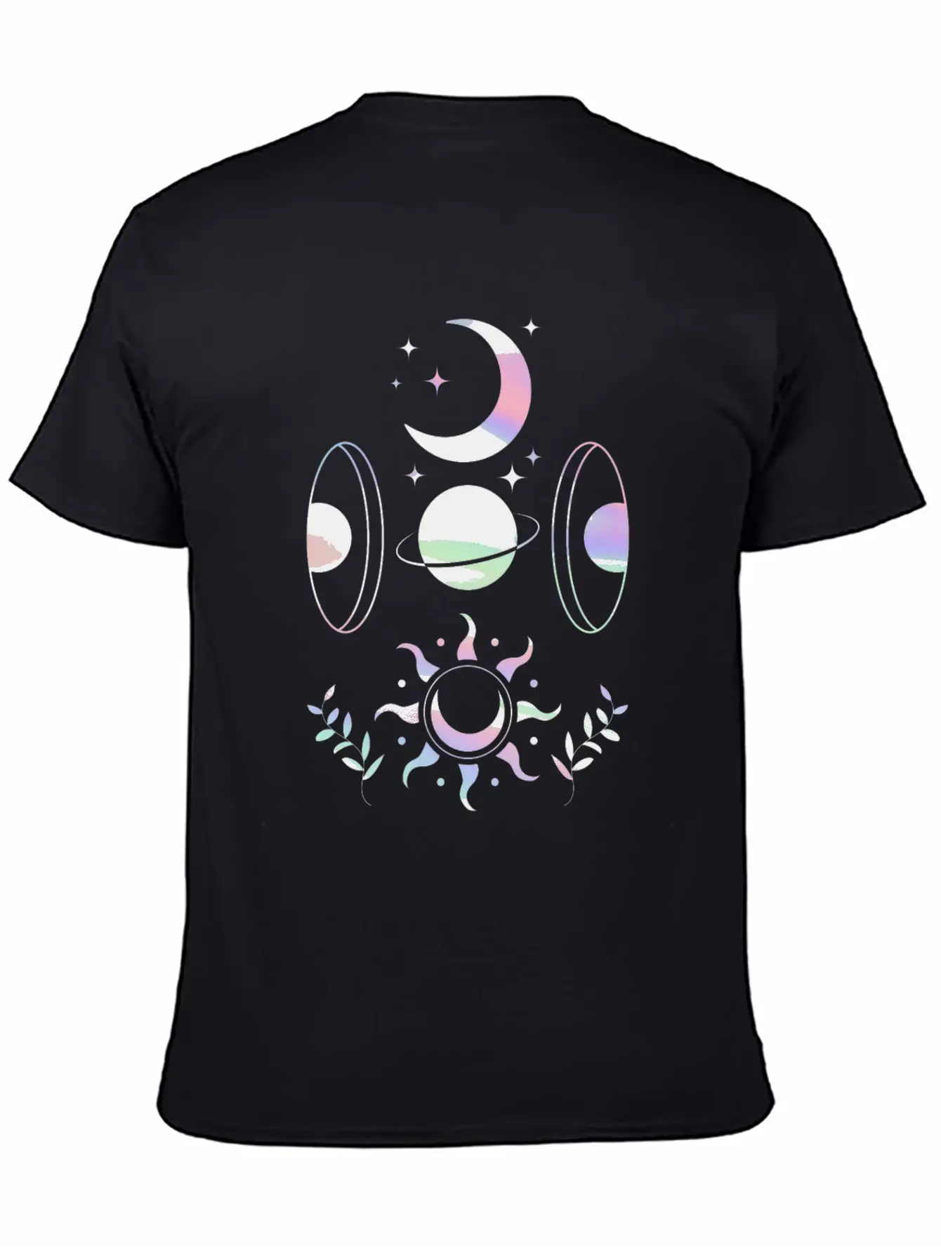Pastel Goth Moon Spiritual Stars Timeless Short Sleeve Tee – Comfy And Minimalist Design