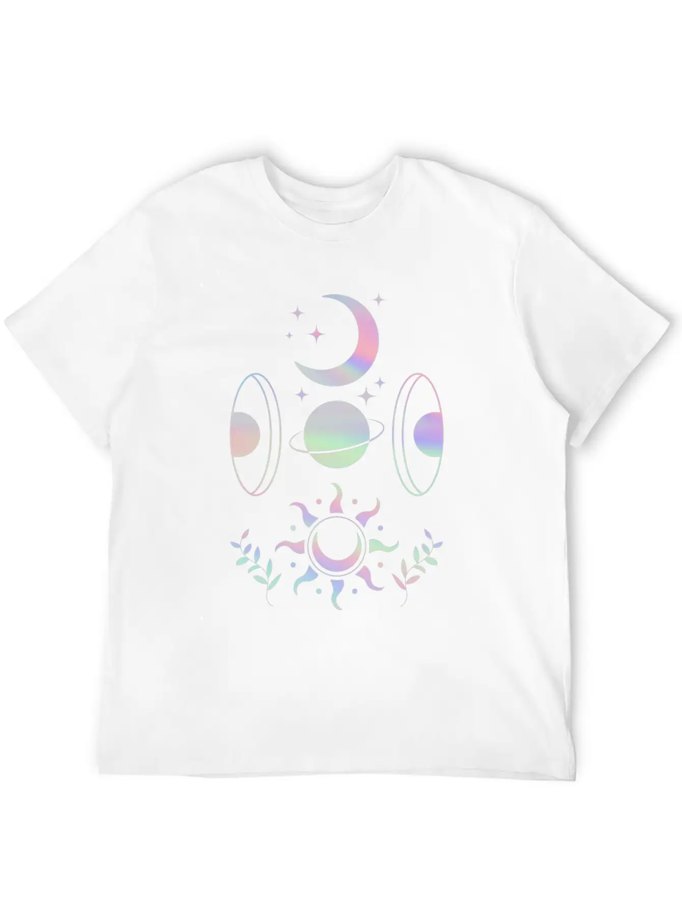 Pastel Goth Moon Spiritual Stars Timeless Short Sleeve Tee – Comfy And Minimalist Design