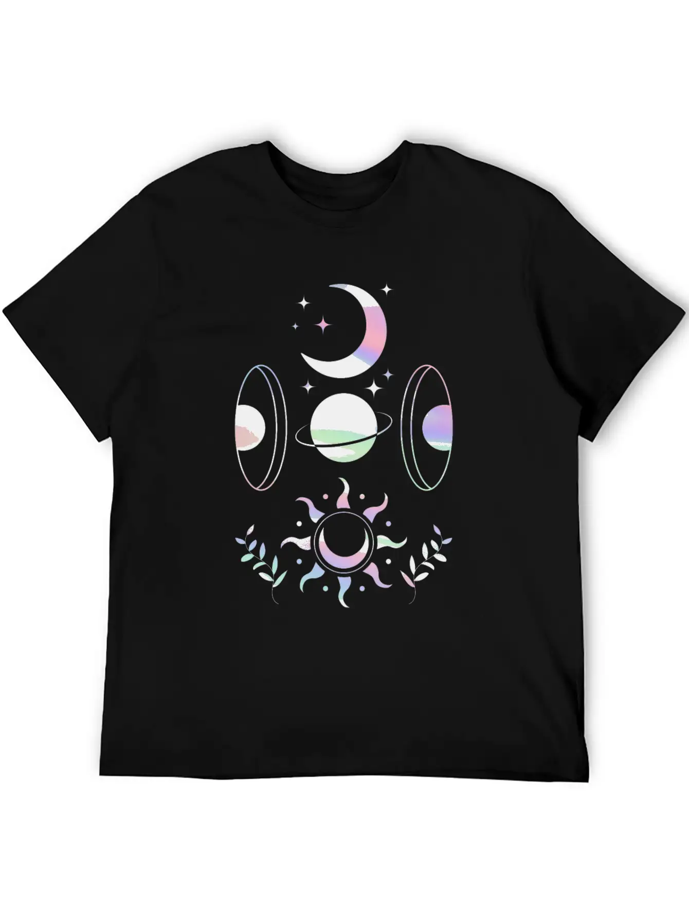 Pastel Goth Moon Spiritual Stars Timeless Short Sleeve Tee – Comfy And Minimalist Design