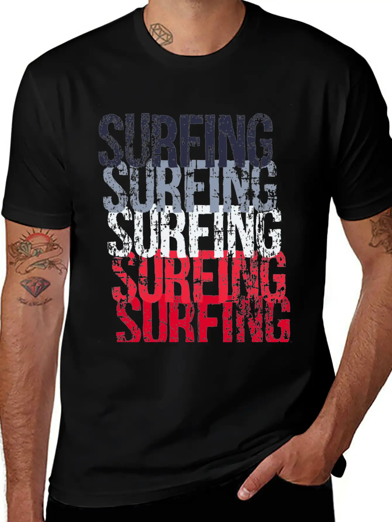 Patriotic Surfing Timeless Short Sleeve Tee – Comfy And Minimalist Design