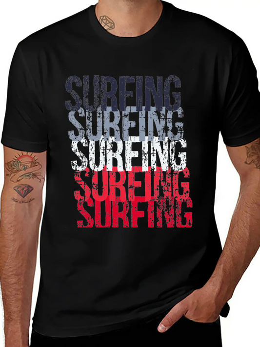 Patriotic Surfing Timeless Short Sleeve Tee – Comfy And Minimalist Design