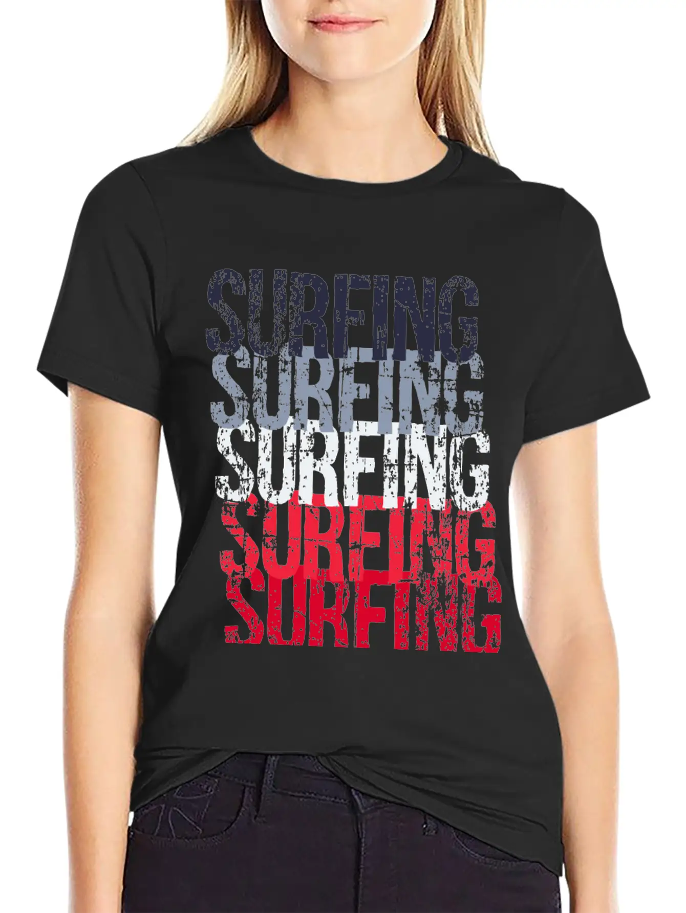 Patriotic Surfing Timeless Short Sleeve Tee – Comfy And Minimalist Design