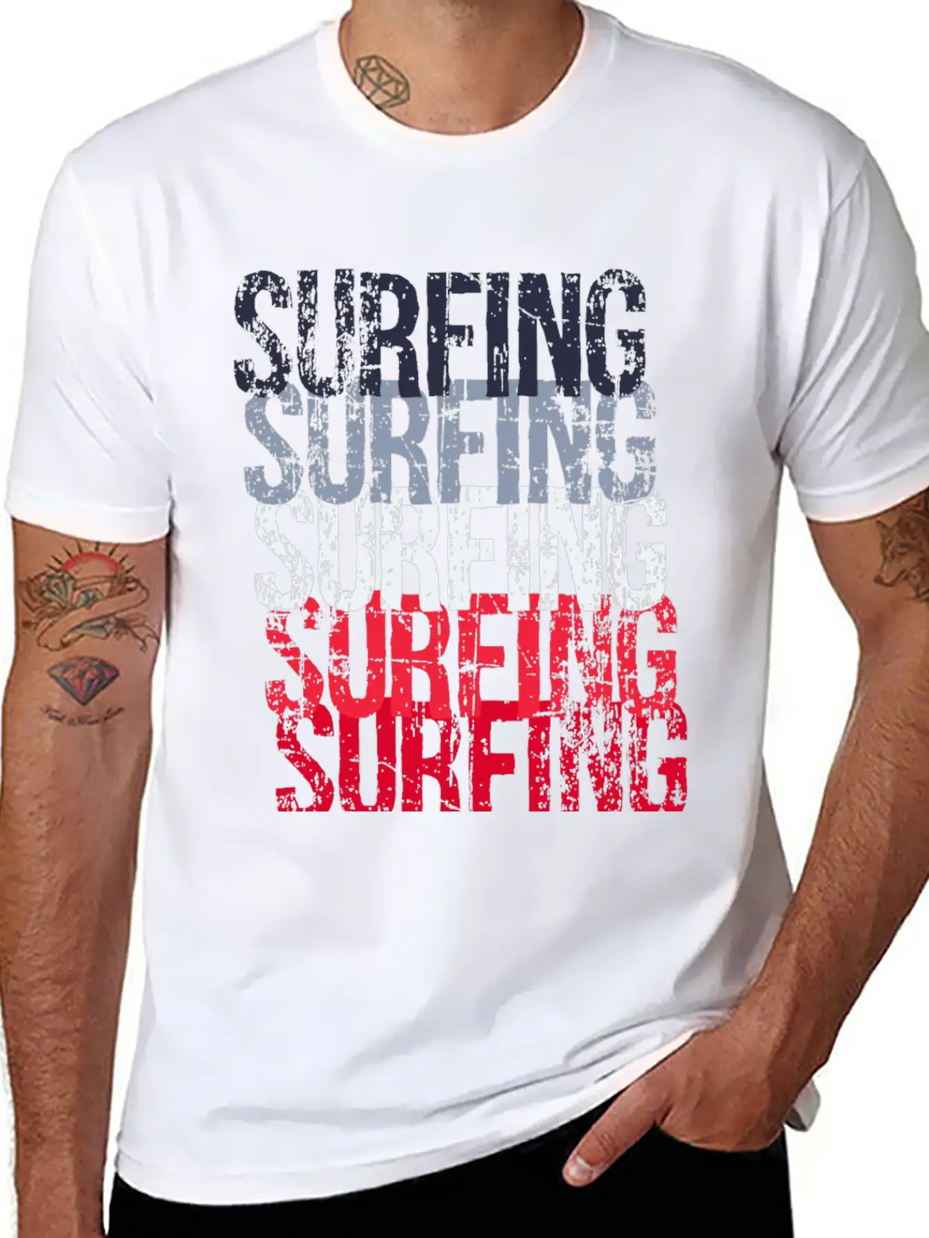 Patriotic Surfing Timeless Short Sleeve Tee – Comfy And Minimalist Design