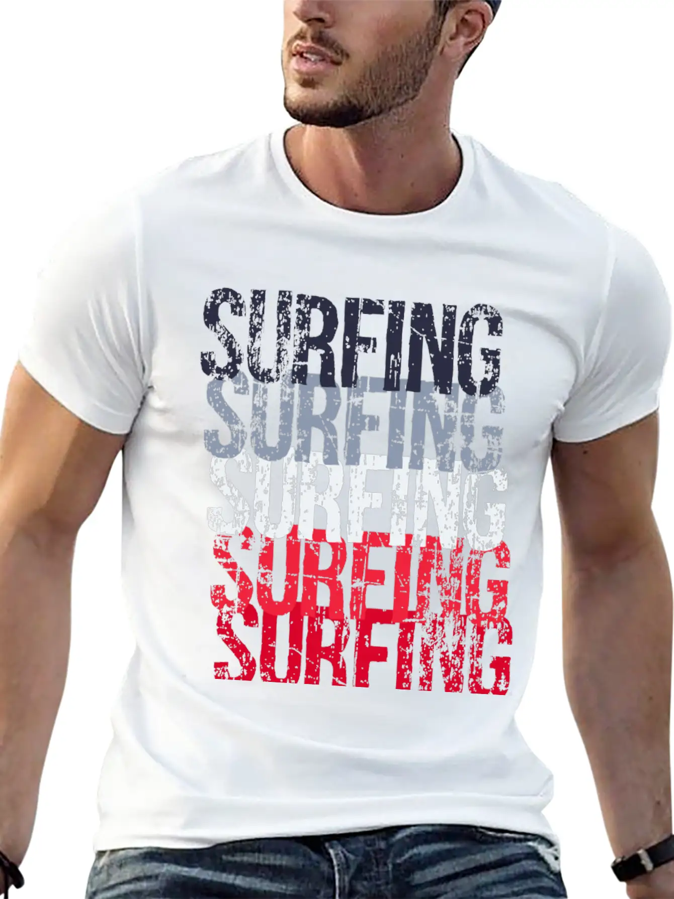 Patriotic Surfing Timeless Short Sleeve Tee – Comfy And Minimalist Design