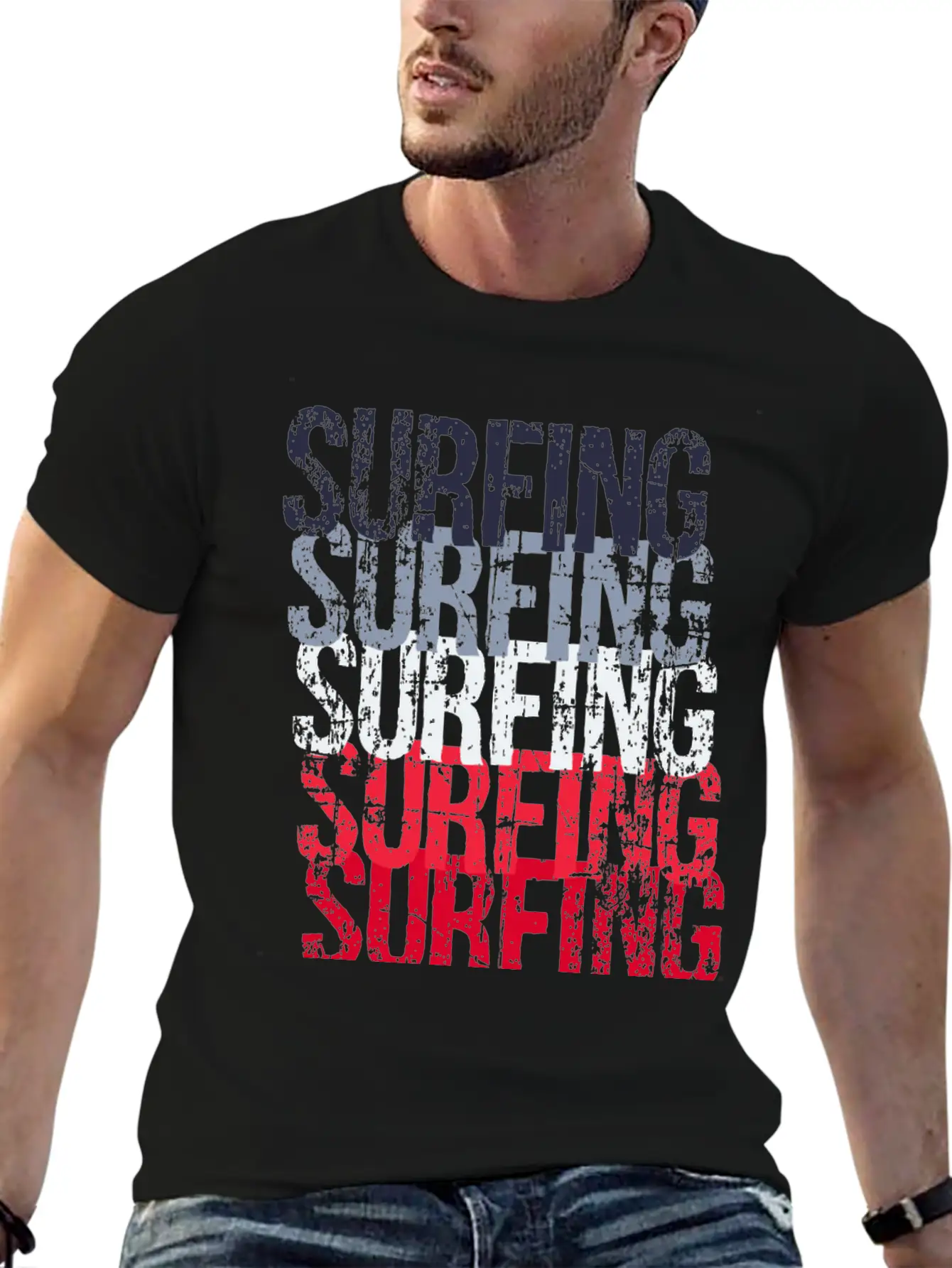 Patriotic Surfing Timeless Short Sleeve Tee – Comfy And Minimalist Design