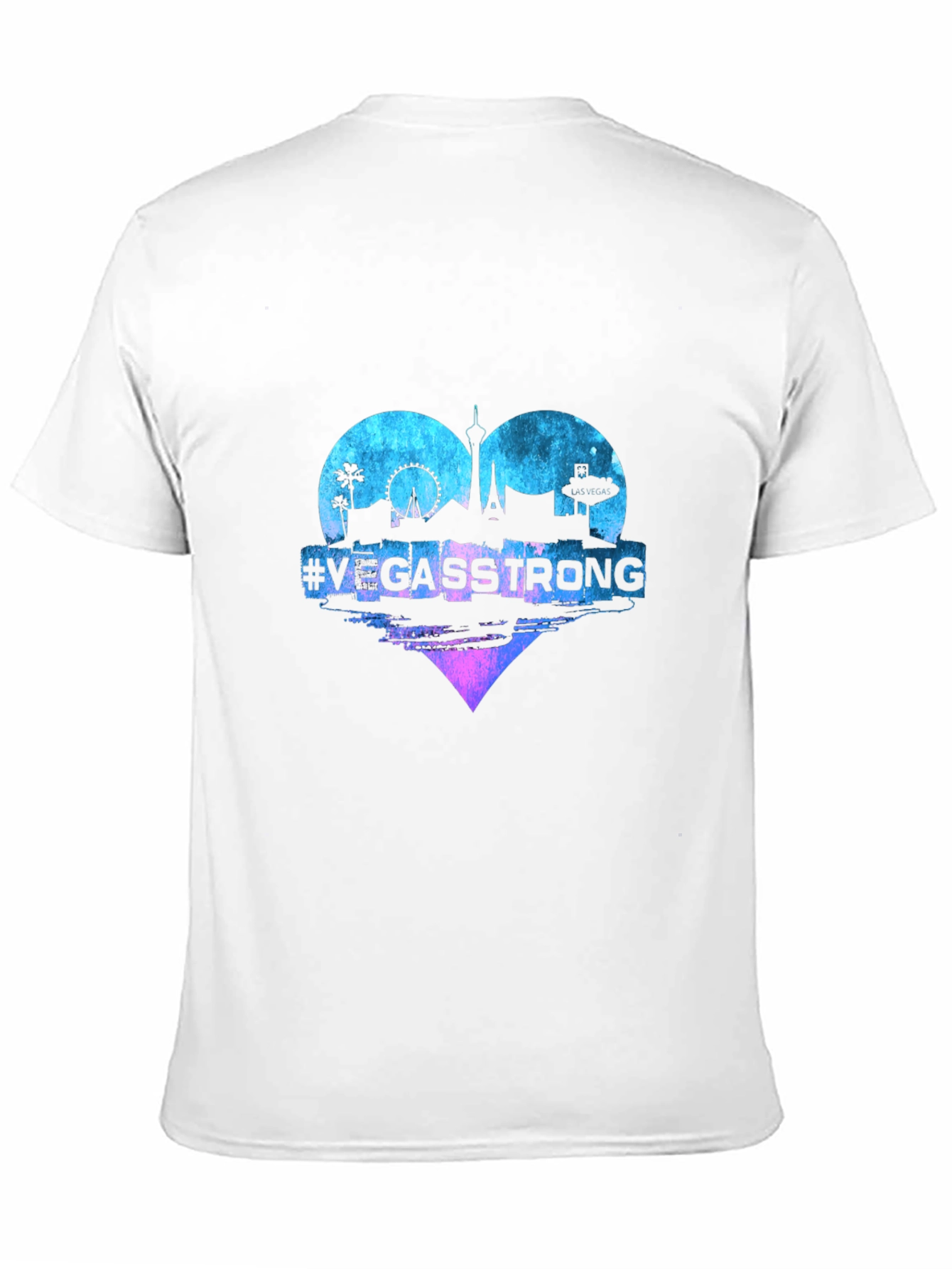 Vegas Strong Heart Graphic Tee - Unisex Black T-Shirt