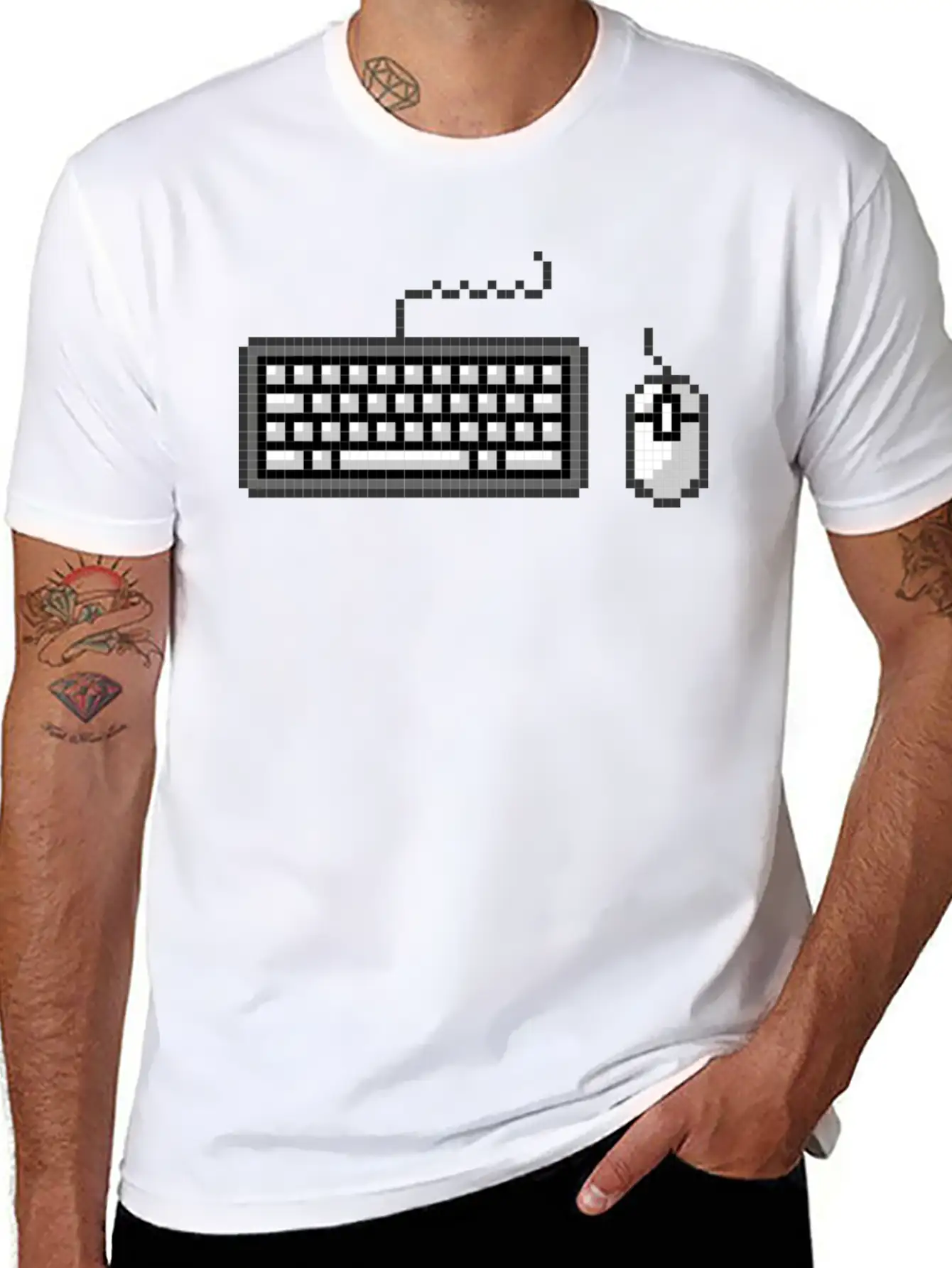 PC Gaming Keyboard And Mouse Gamer Unisex Short Sleeve Soft Cotton T-Shirt – Casual Everyday Wear