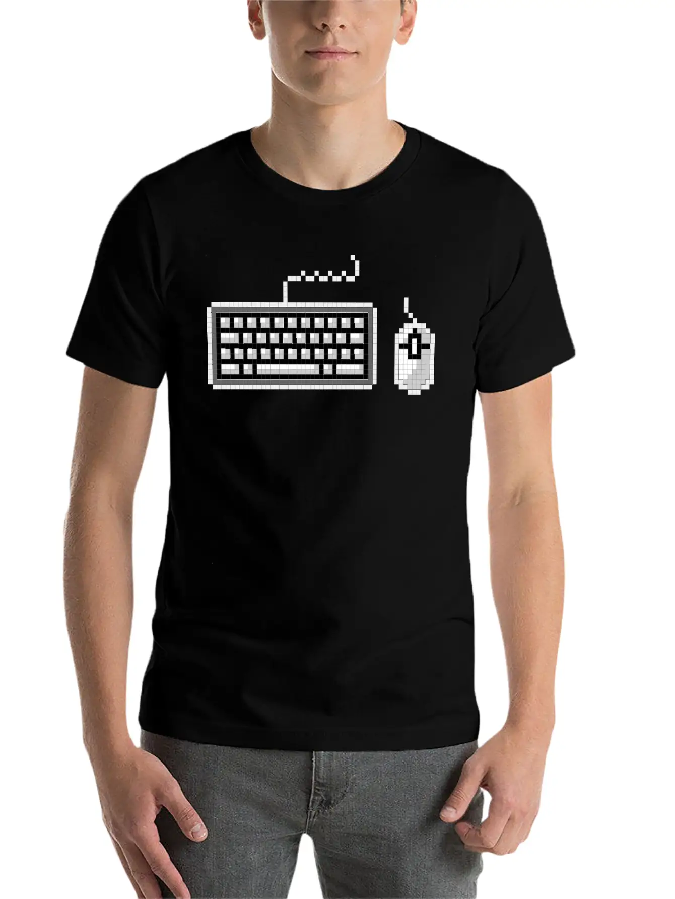 PC Gaming Keyboard And Mouse Gamer Unisex Short Sleeve Soft Cotton T-Shirt – Casual Everyday Wear