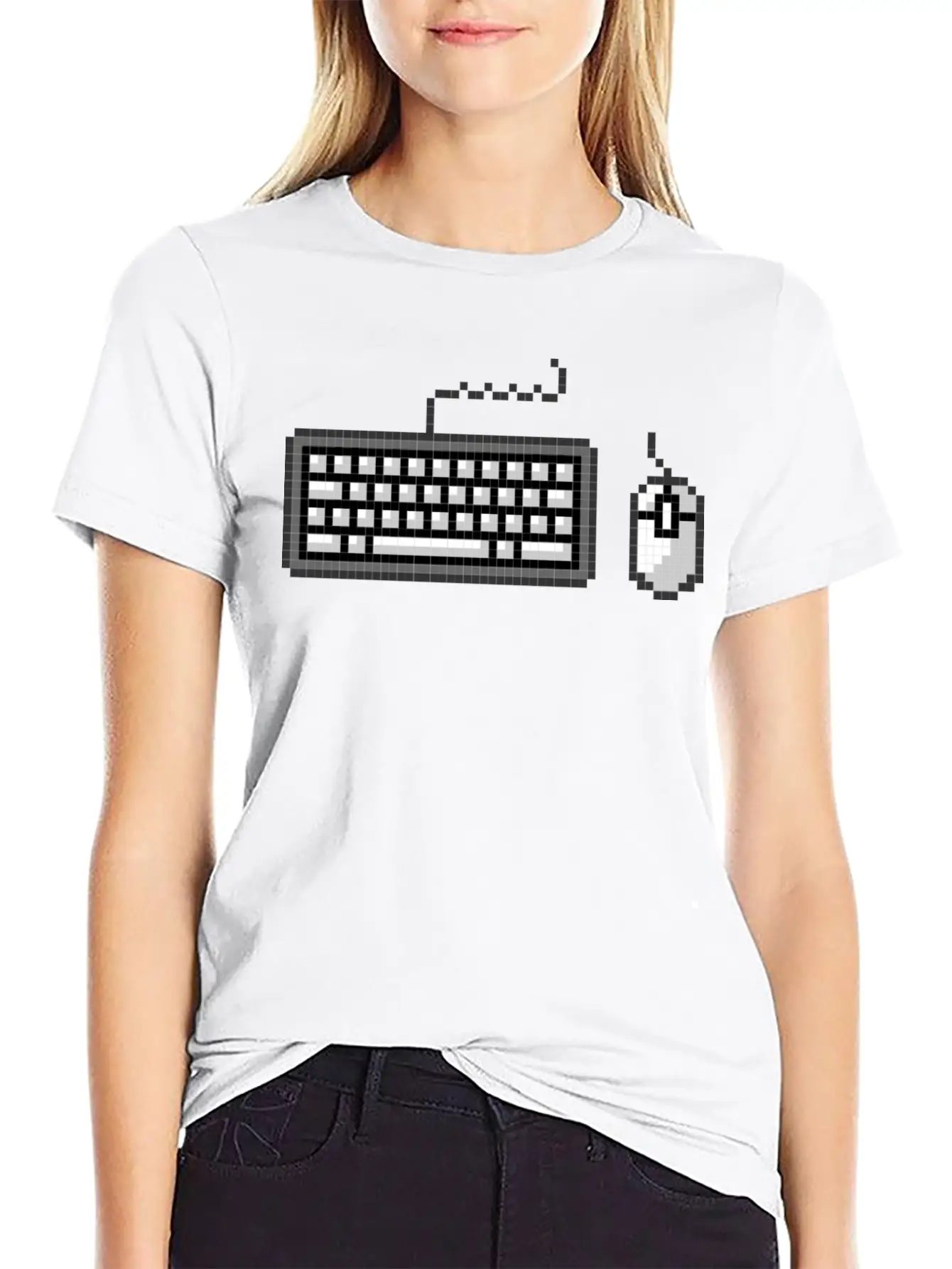 PC Gaming Keyboard And Mouse Gamer Unisex Short Sleeve Soft Cotton T-Shirt – Casual Everyday Wear