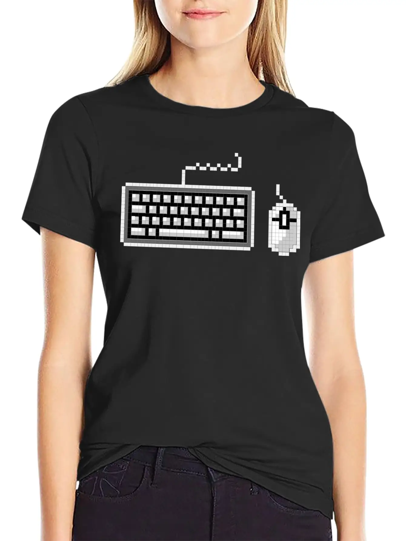 PC Gaming Keyboard And Mouse Gamer Unisex Short Sleeve Soft Cotton T-Shirt – Casual Everyday Wear