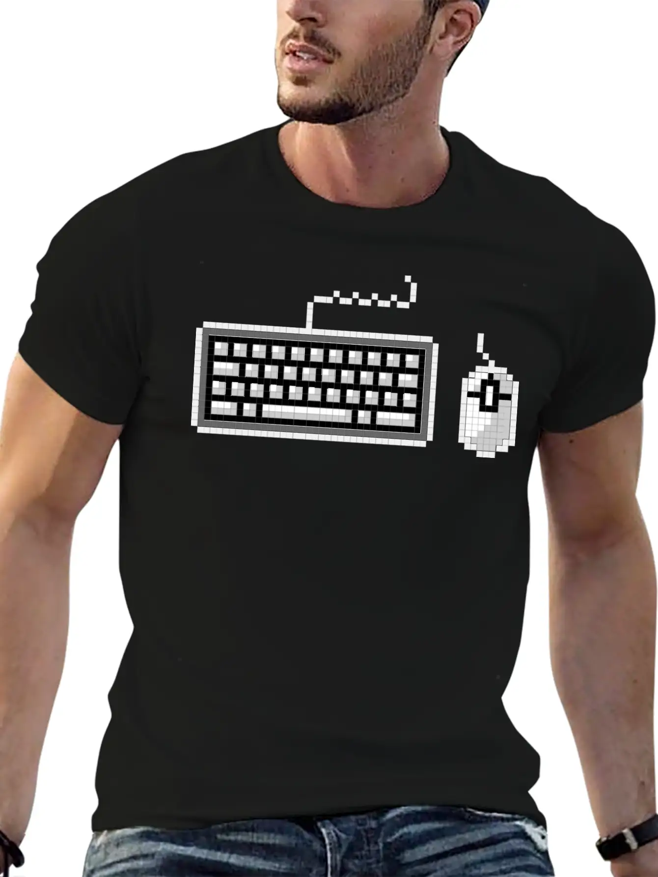 PC Gaming Keyboard And Mouse Gamer Unisex Short Sleeve Soft Cotton T-Shirt – Casual Everyday Wear