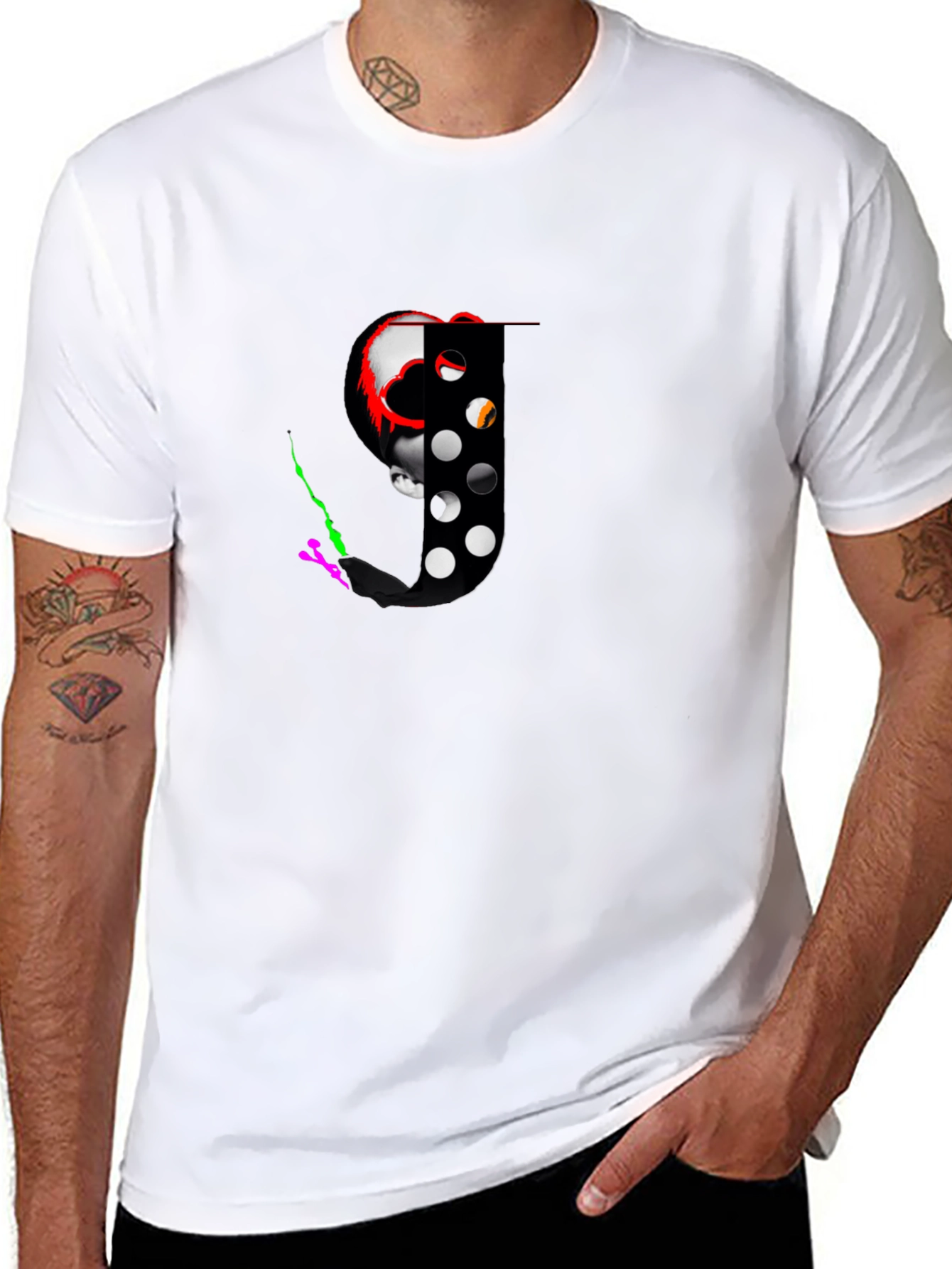 Skull & Hockey Mask Graphic Tee - Black