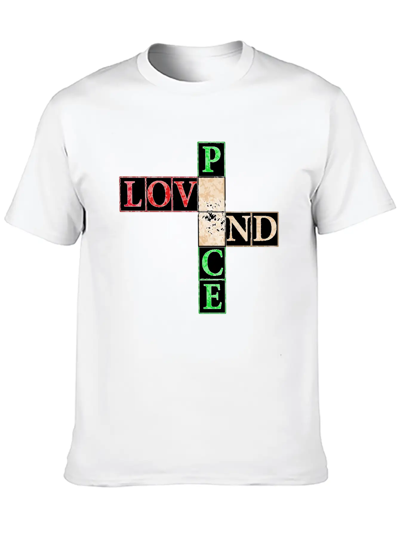Peace And Love Crossword Timeless Short Sleeve Tee – Comfy And Minimalist Design