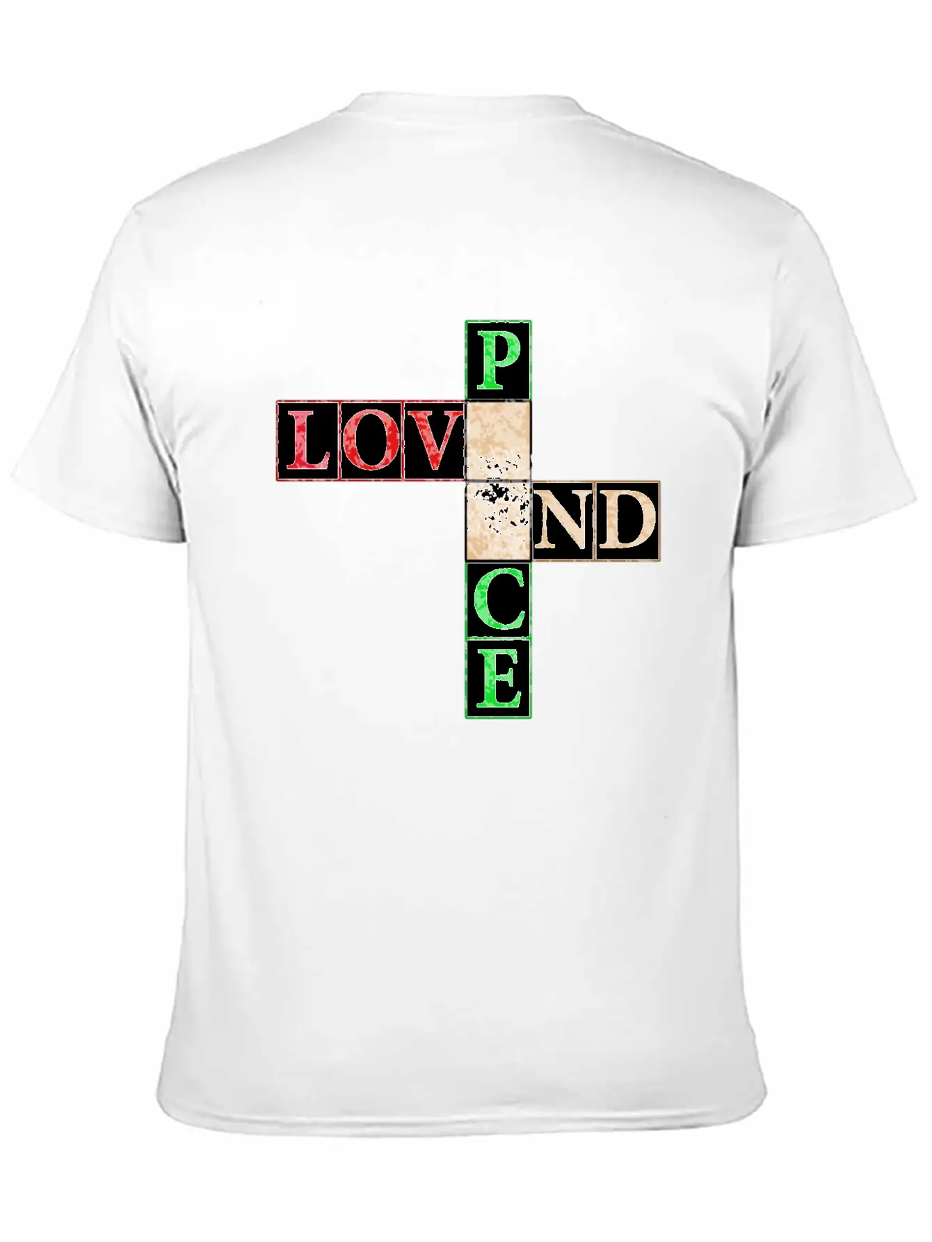 Peace And Love Crossword Timeless Short Sleeve Tee – Comfy And Minimalist Design