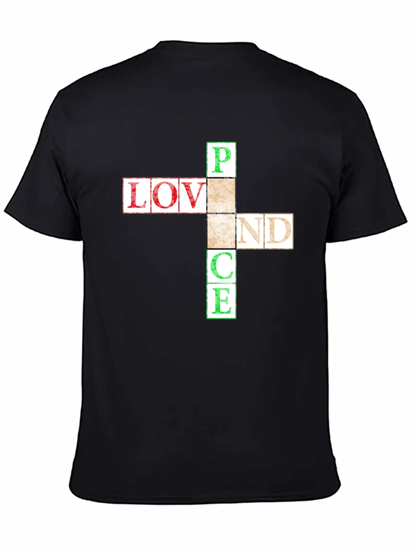 Peace And Love Crossword Timeless Short Sleeve Tee – Comfy And Minimalist Design