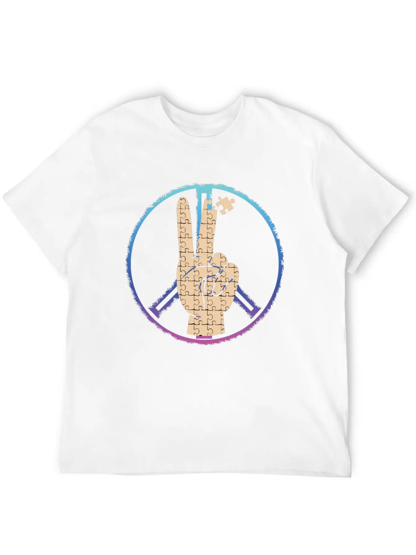 Peace By Piece Comfortable Minimalist Graphic Tee – Summer Style Essential