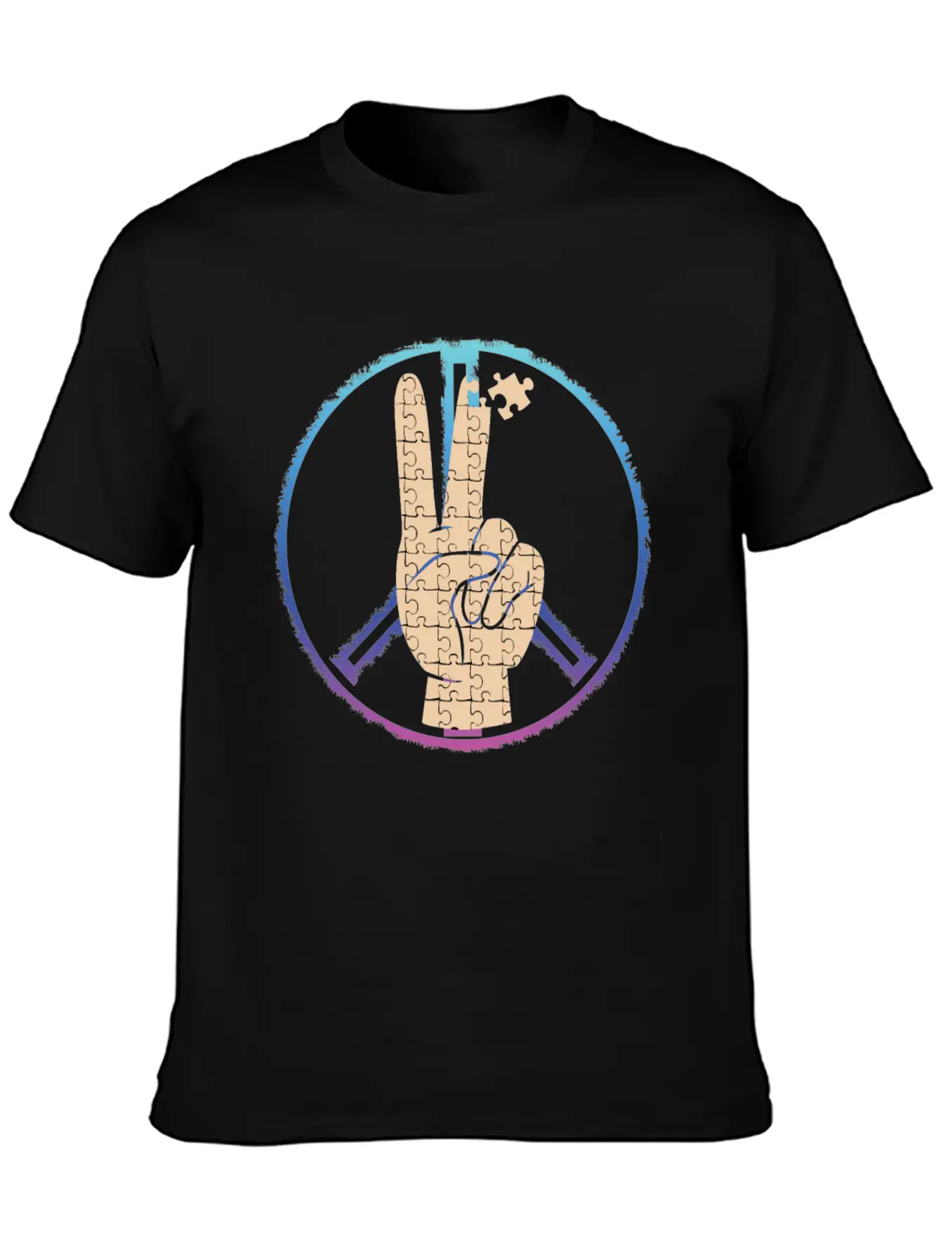 Peace By Piece Comfortable Minimalist Graphic Tee – Summer Style Essential