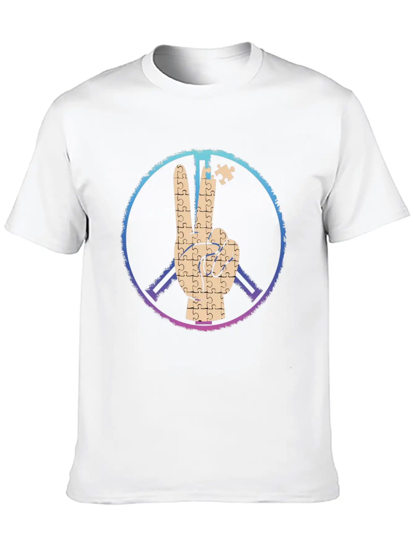 Peace By Piece Comfortable Minimalist Graphic Tee – Summer Style Essential