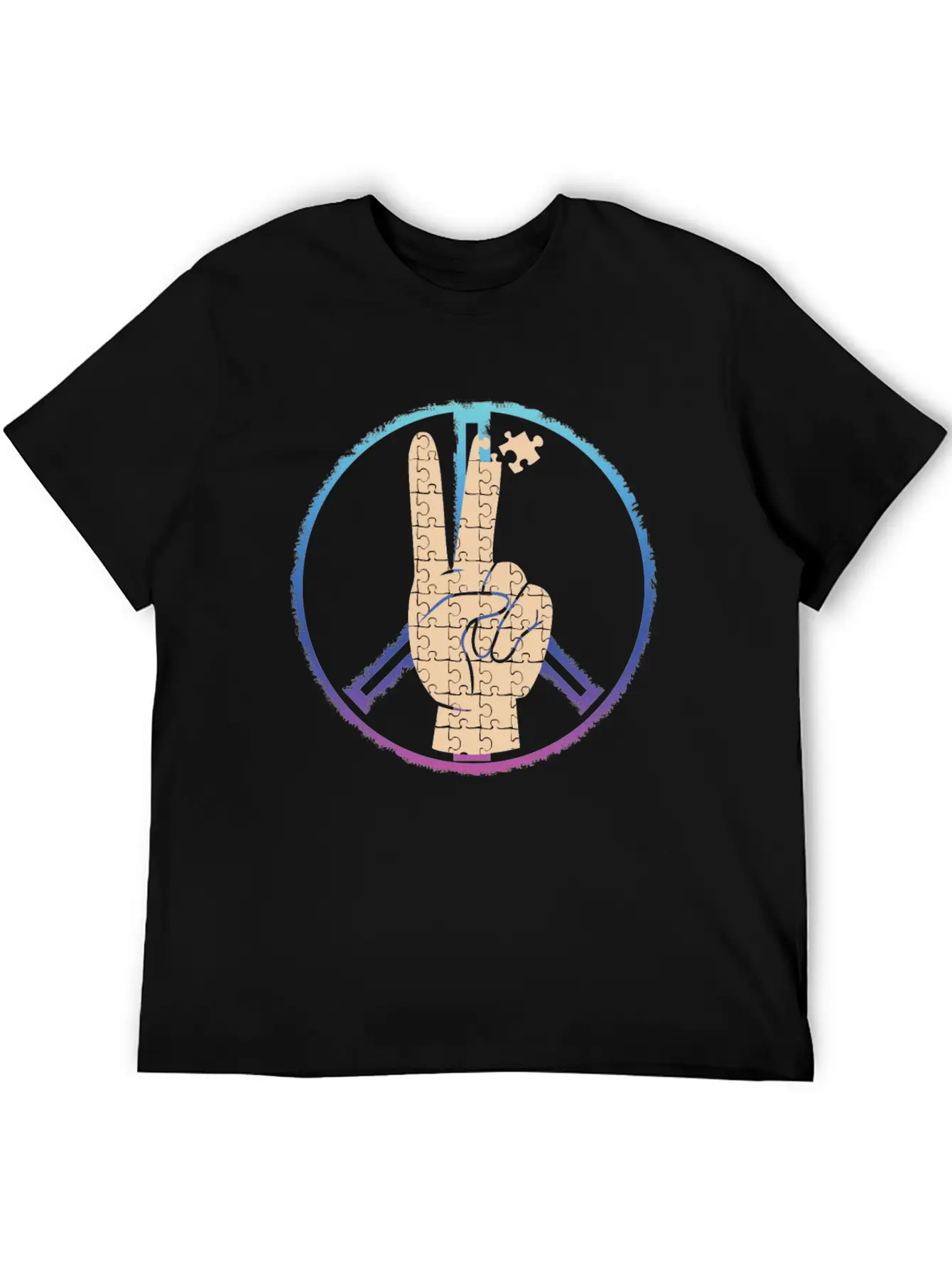 Peace By Piece Comfortable Minimalist Graphic Tee – Summer Style Essential