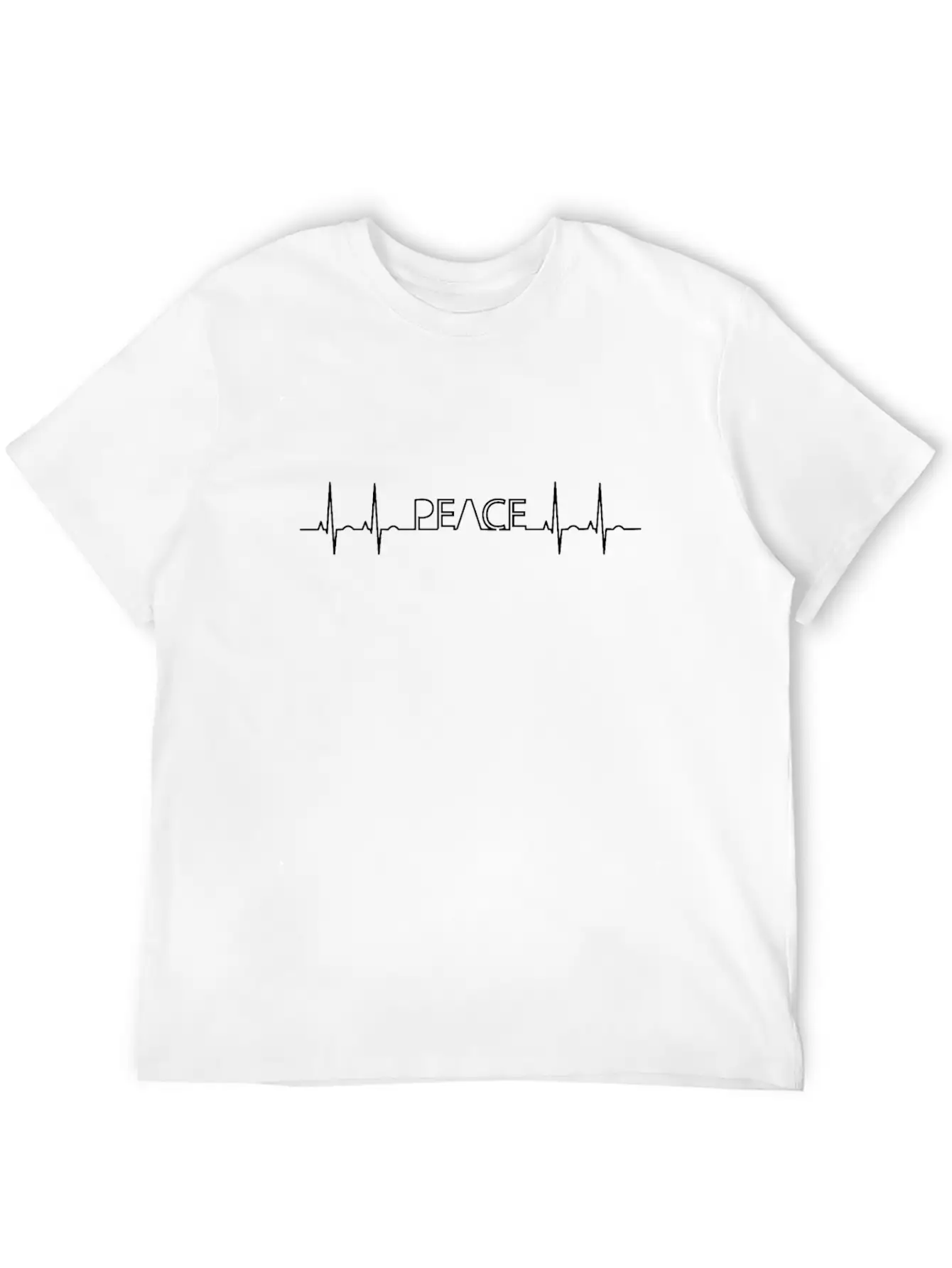 Peace Heart Beat Unisex Short Sleeve Soft Cotton T-Shirt – Casual Everyday Wear