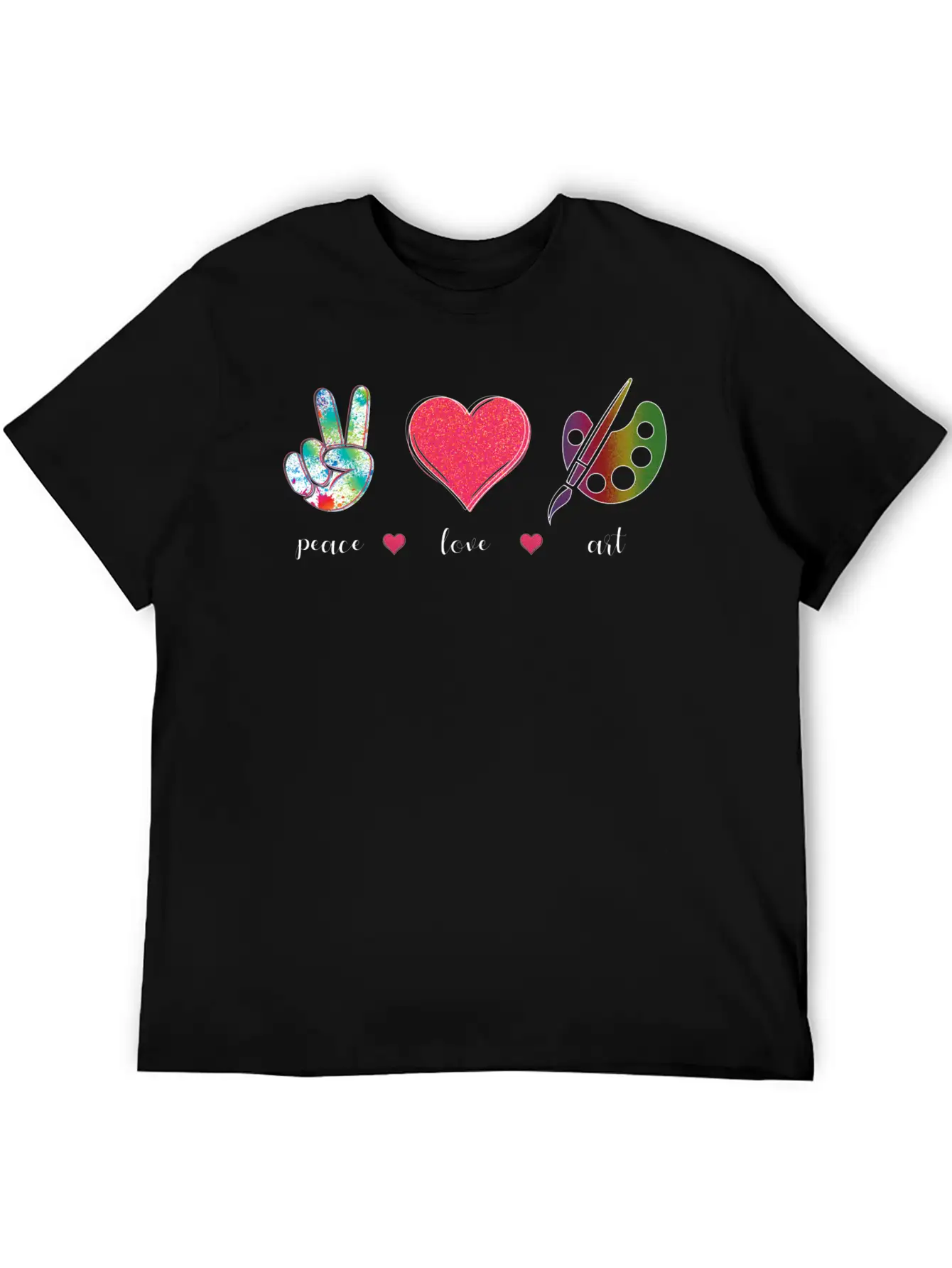 Peace Love Art Cute Creative Artist Art Teachers Timeless Short Sleeve Tee – Comfy And Minimalist Design