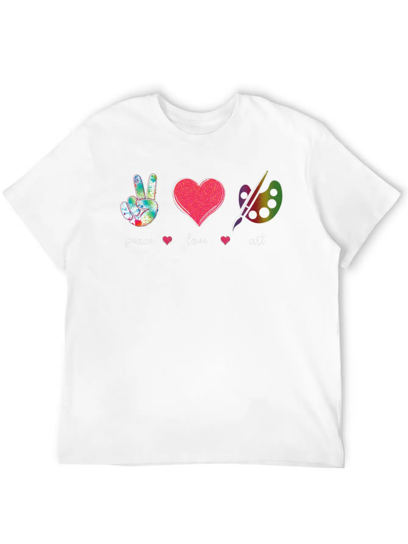 Peace Love Art Cute Creative Artist Art Teachers Timeless Short Sleeve Tee – Comfy And Minimalist Design
