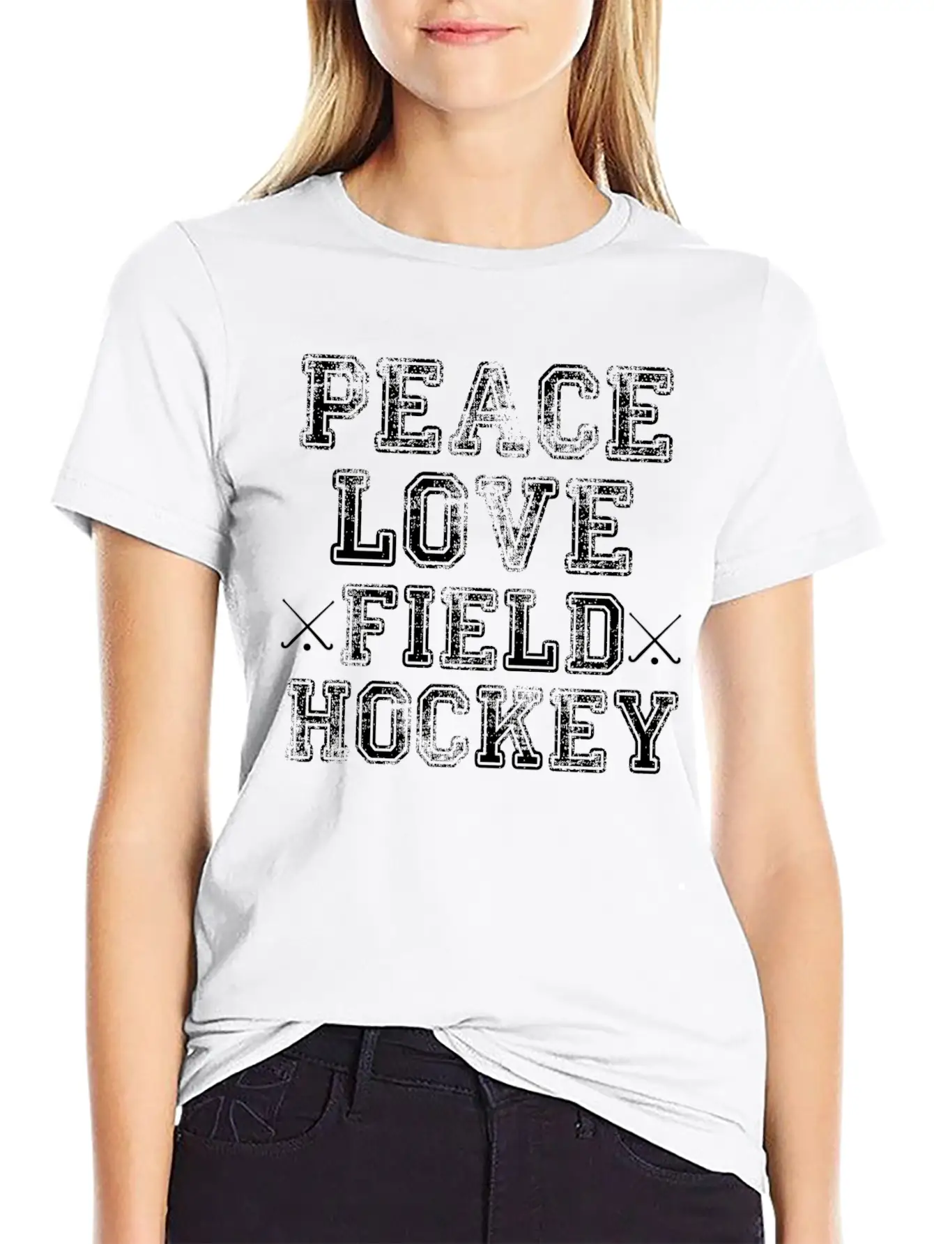 Peace, Love, Field Hockey Timeless Short Sleeve Tee – Comfy And Minimalist Design