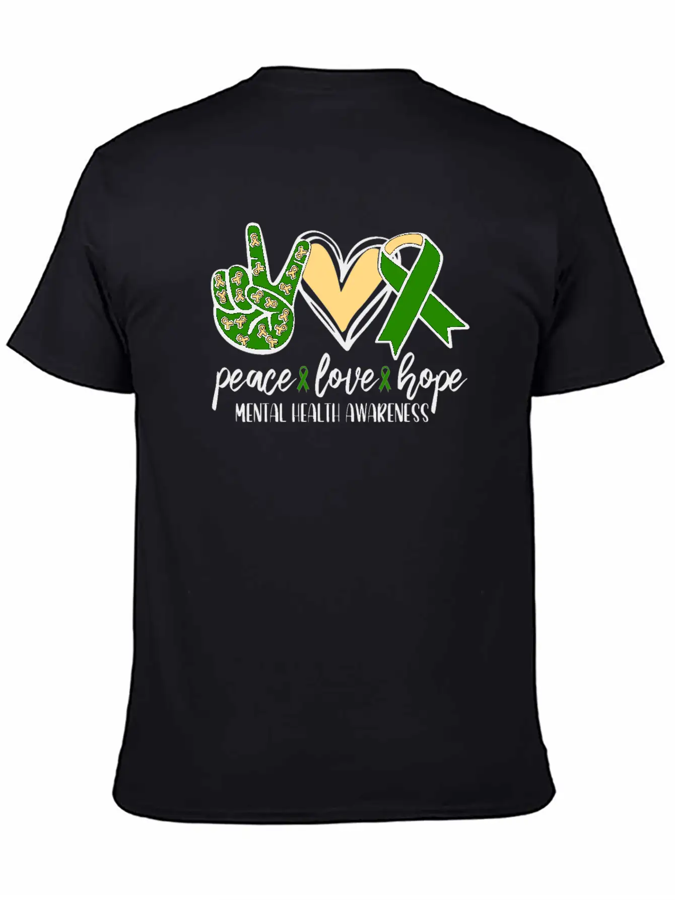 Peace Love Hope Mental Health Awareness Essential Unisex Summer Tee – Soft Cotton Casual Fit