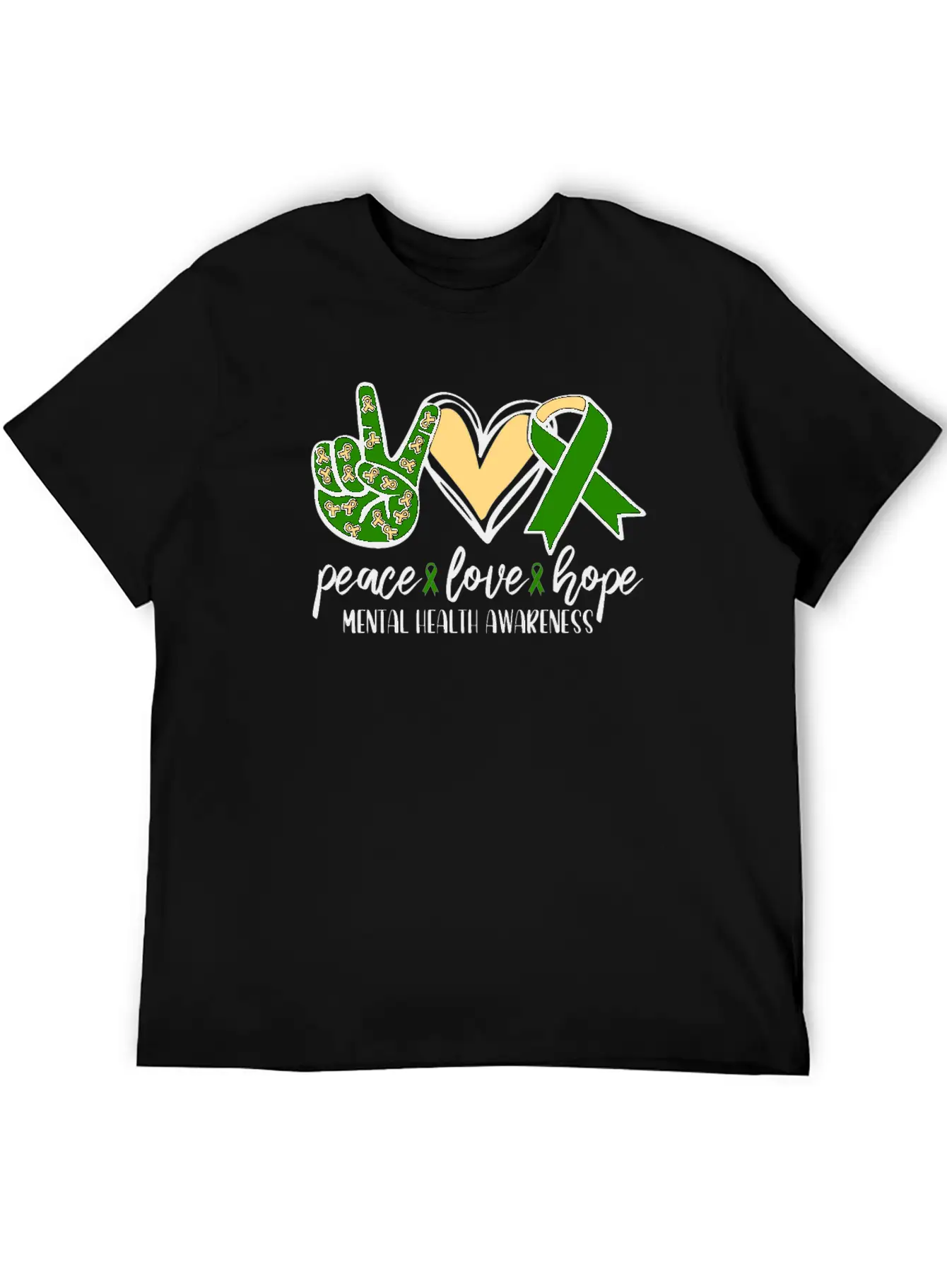 Peace Love Hope Mental Health Awareness Essential Unisex Summer Tee – Soft Cotton Casual Fit