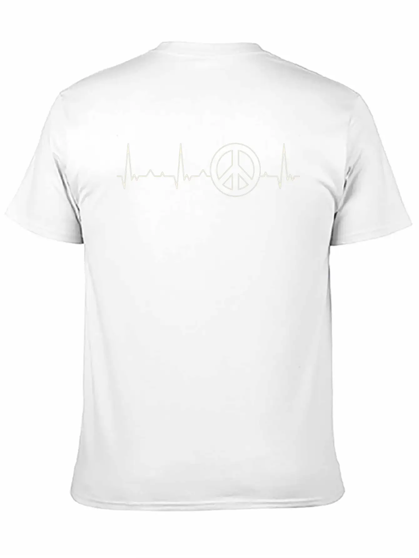 Peace Symbol. Heart. Love. EKG. Pulse. Beat. Unisex Casual T-Shirt – Clean Design For Daily Comfort