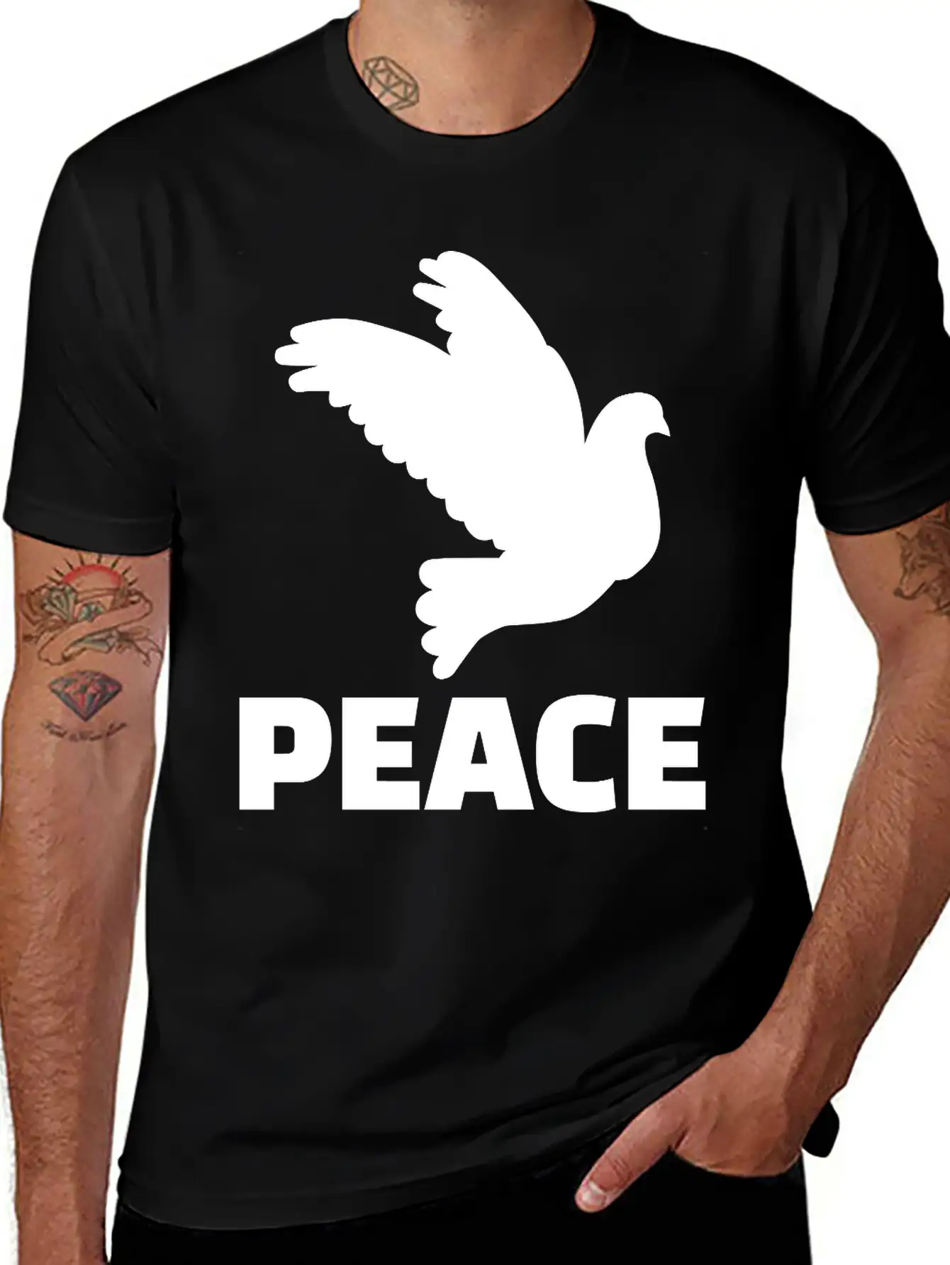 Peace Unisex Short Sleeve Soft Cotton T-Shirt – Casual Everyday Wear