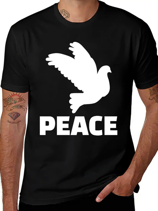 Peace Unisex Short Sleeve Soft Cotton T-Shirt – Casual Everyday Wear